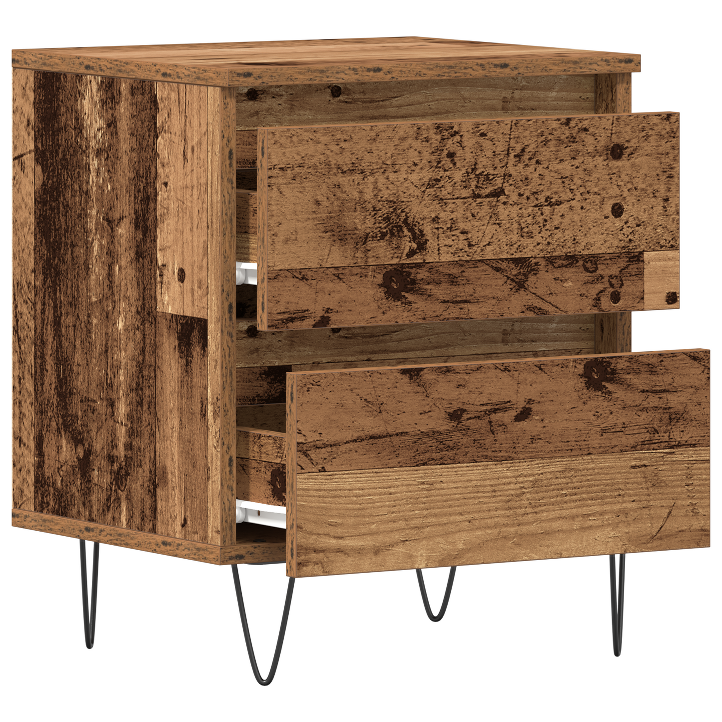 Sengebord Gammel Træ 40X35X50 Cm Ingeniørtræ