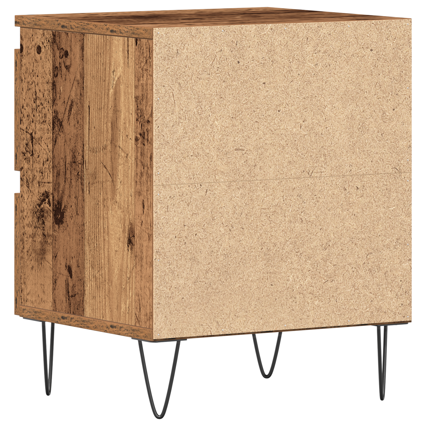 Sengebord Gammel Træ 40X35X50 Cm Ingeniørtræ