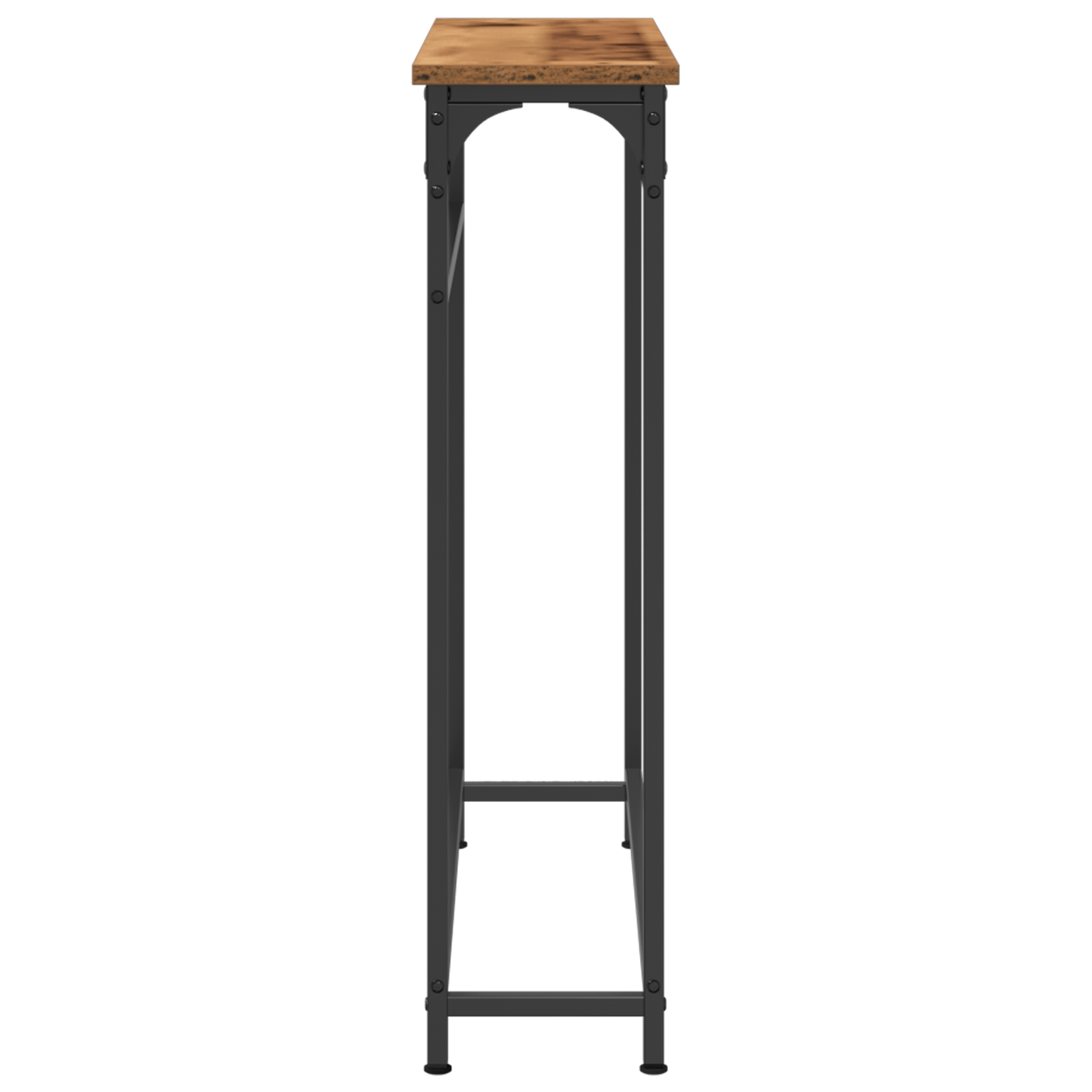 Konsolbord Gamle Træ 75X19,5X75 Cm Ingeniørtræ Og Stål
