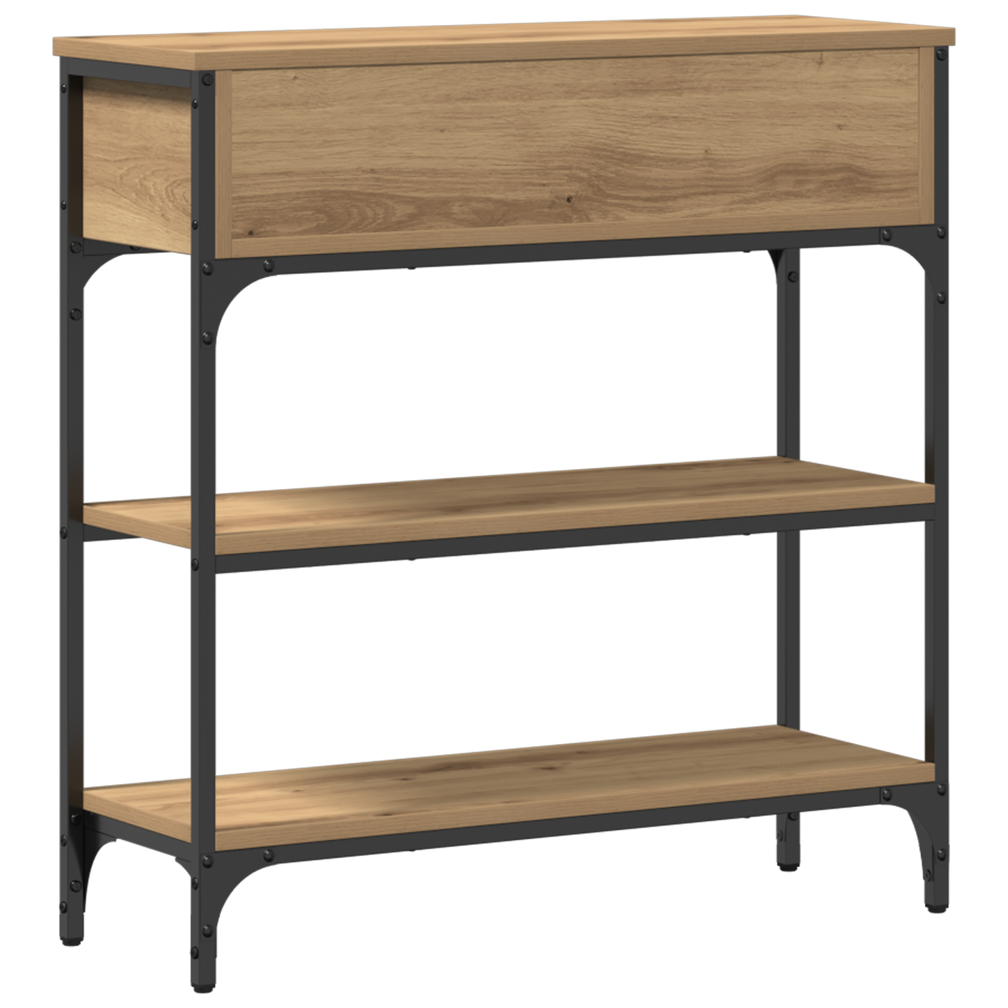 Console Table Artisan Egetræ 72,5X25X75 Cm Ingeniørtræ & Stål