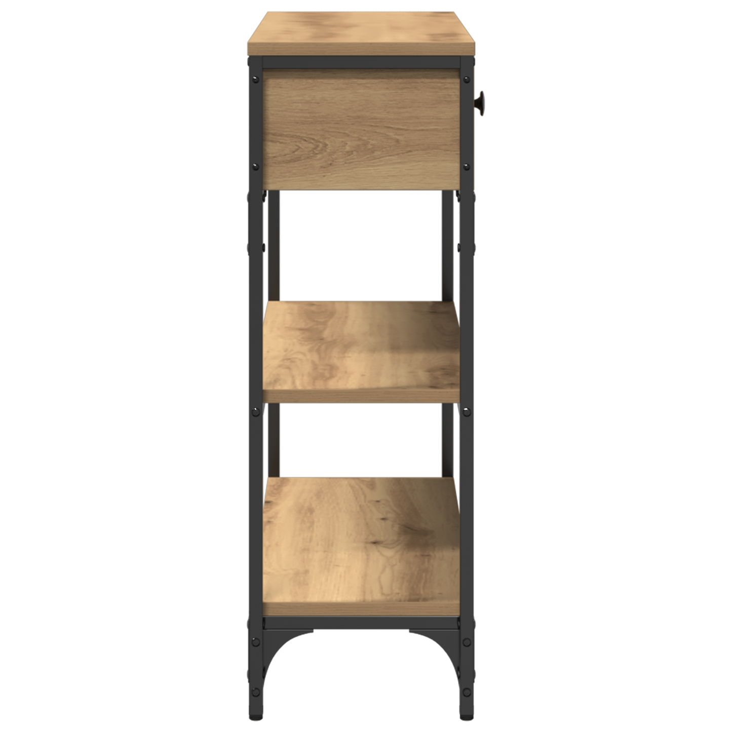 Console Table Artisan Egetræ 72,5X25X75 Cm Ingeniørtræ & Stål