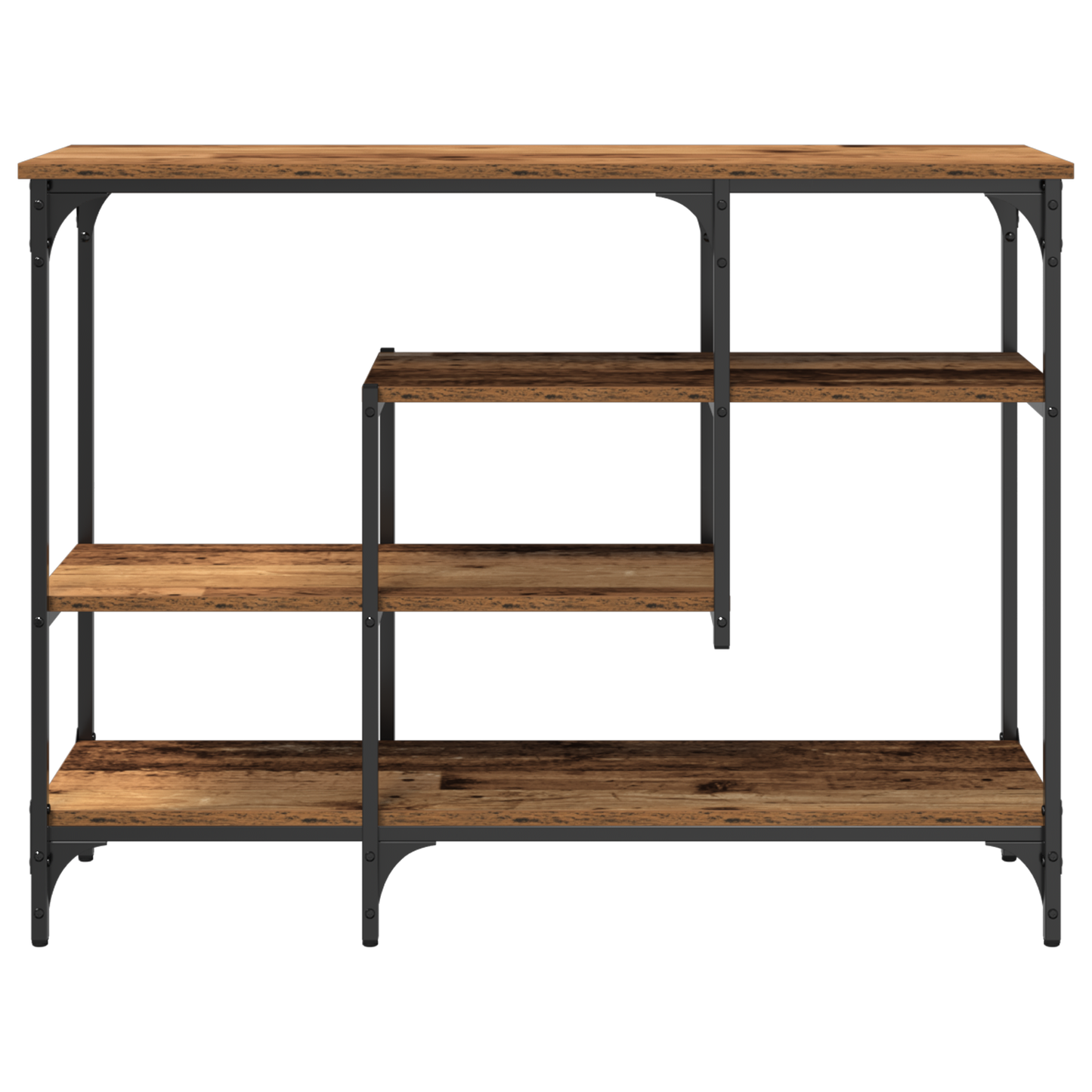 Konsolbord Gammelt Træ 100X35X75 Cm Ingeniørtræ Og Stål