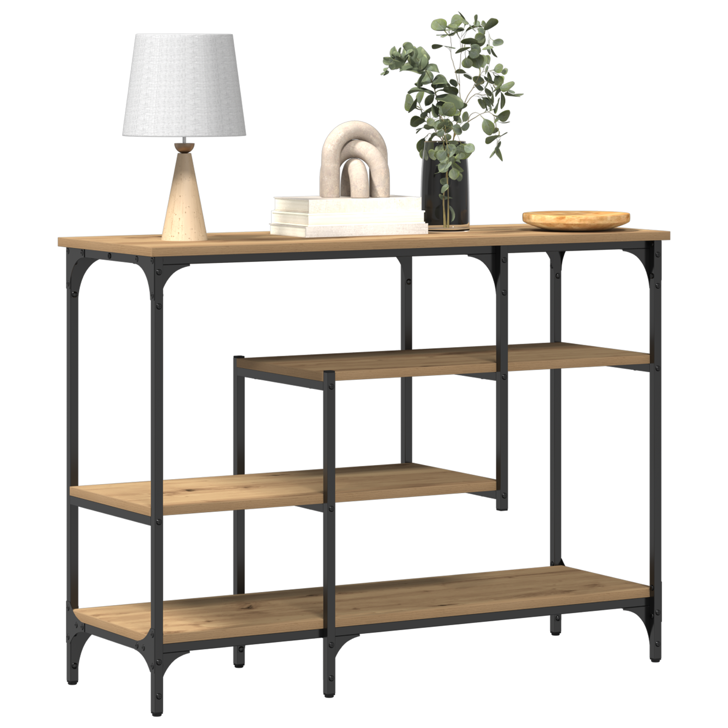 Konsolbord Artisan Eg 100X35X75 Cm Ingeniørtræ & Stål
