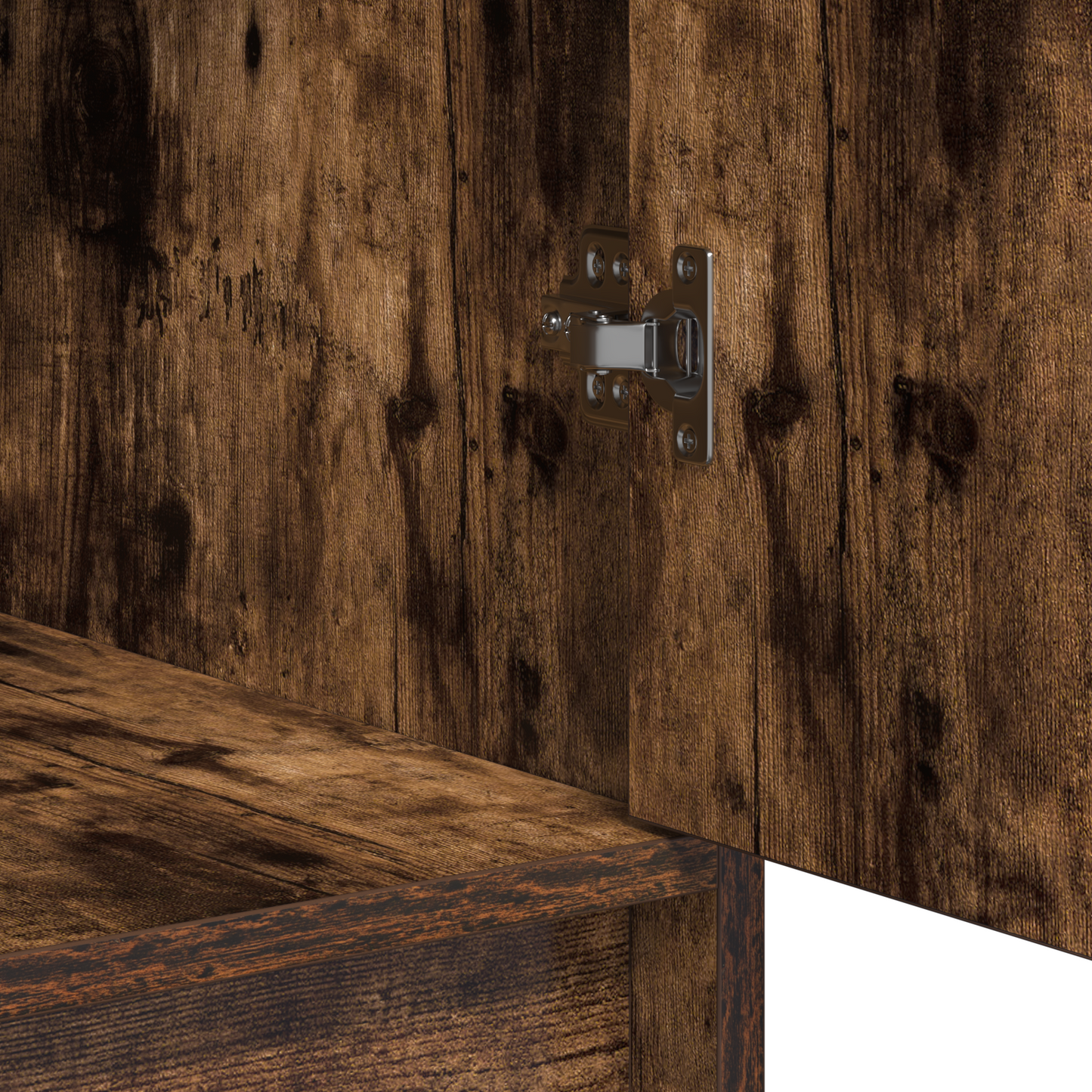 Sideboard Med Skuffe Røget Eg 40 X 40.5 X 75 Cm Konstrueret Træ