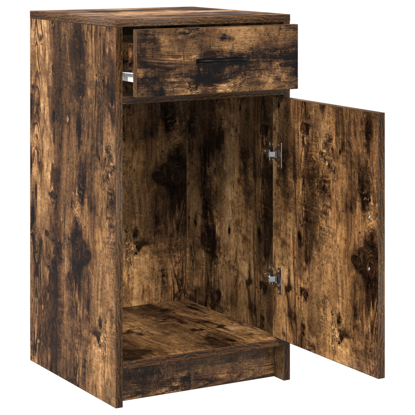 Sideboard Med Skuffe Røget Eg 40 X 40.5 X 75 Cm Konstrueret Træ