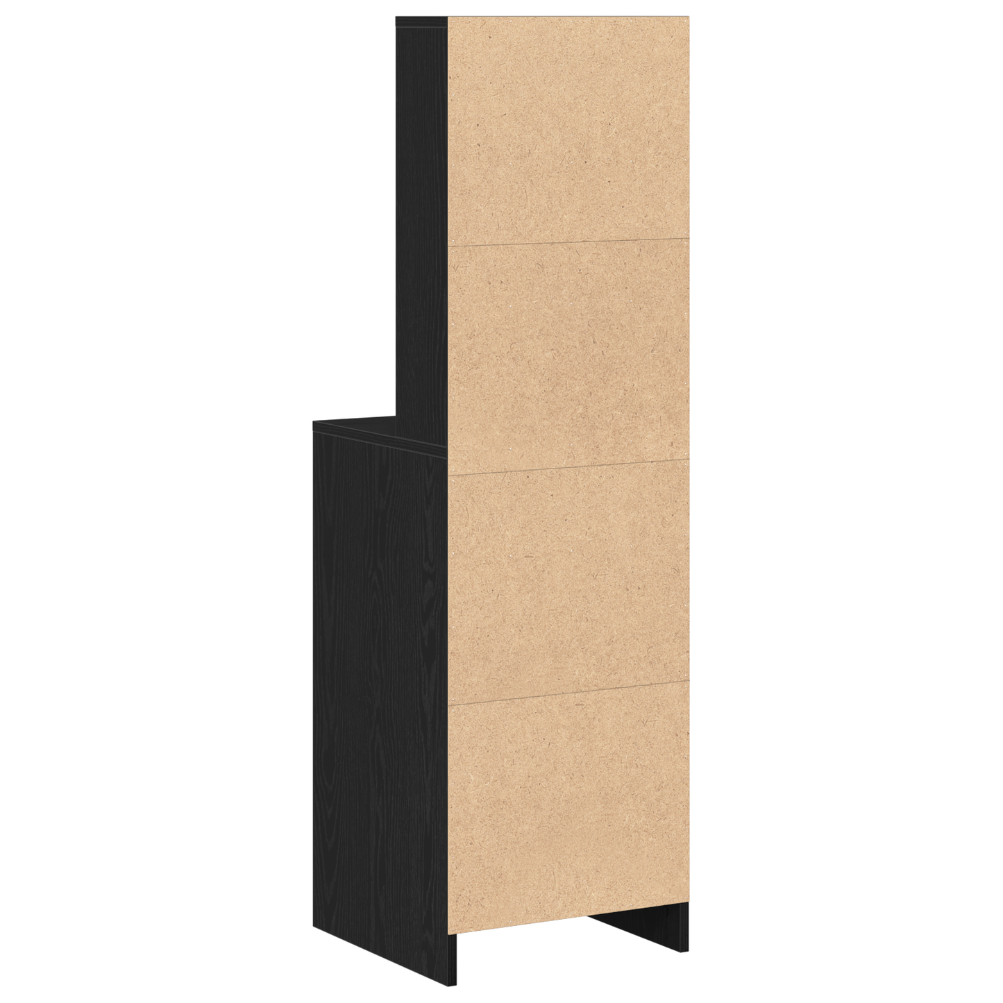 Highboard Med Skuffe Sort Eg 40 X 40,5 X 135 Cm Konstrueret Træ