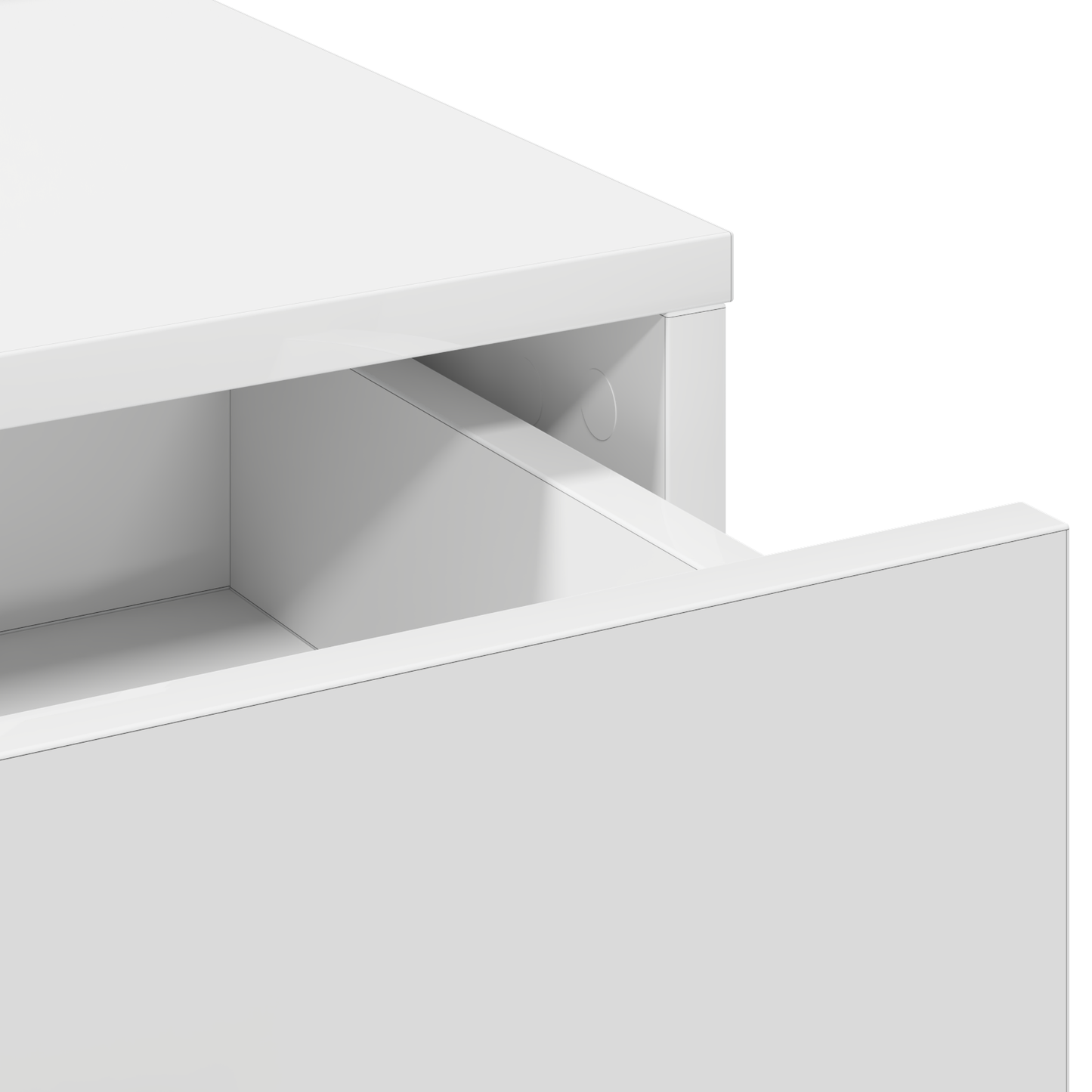 Make-Up Bord Med Skuffer - Hvid - 50X41X140 Cm