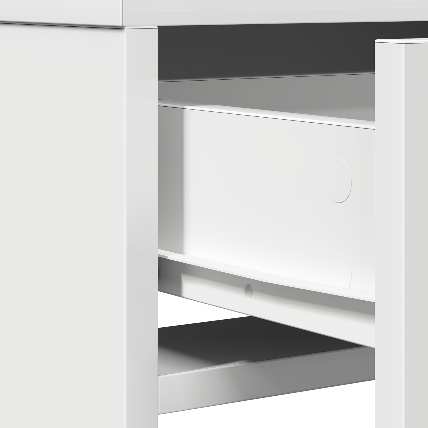 Make-Up Bord Med Skuffer - Hvid - 50X41X140 Cm