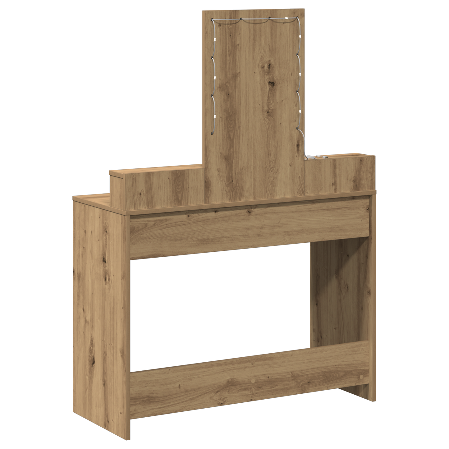 Makeupbord Med Led-Lys Artisan Eg 100X41X140 Cm