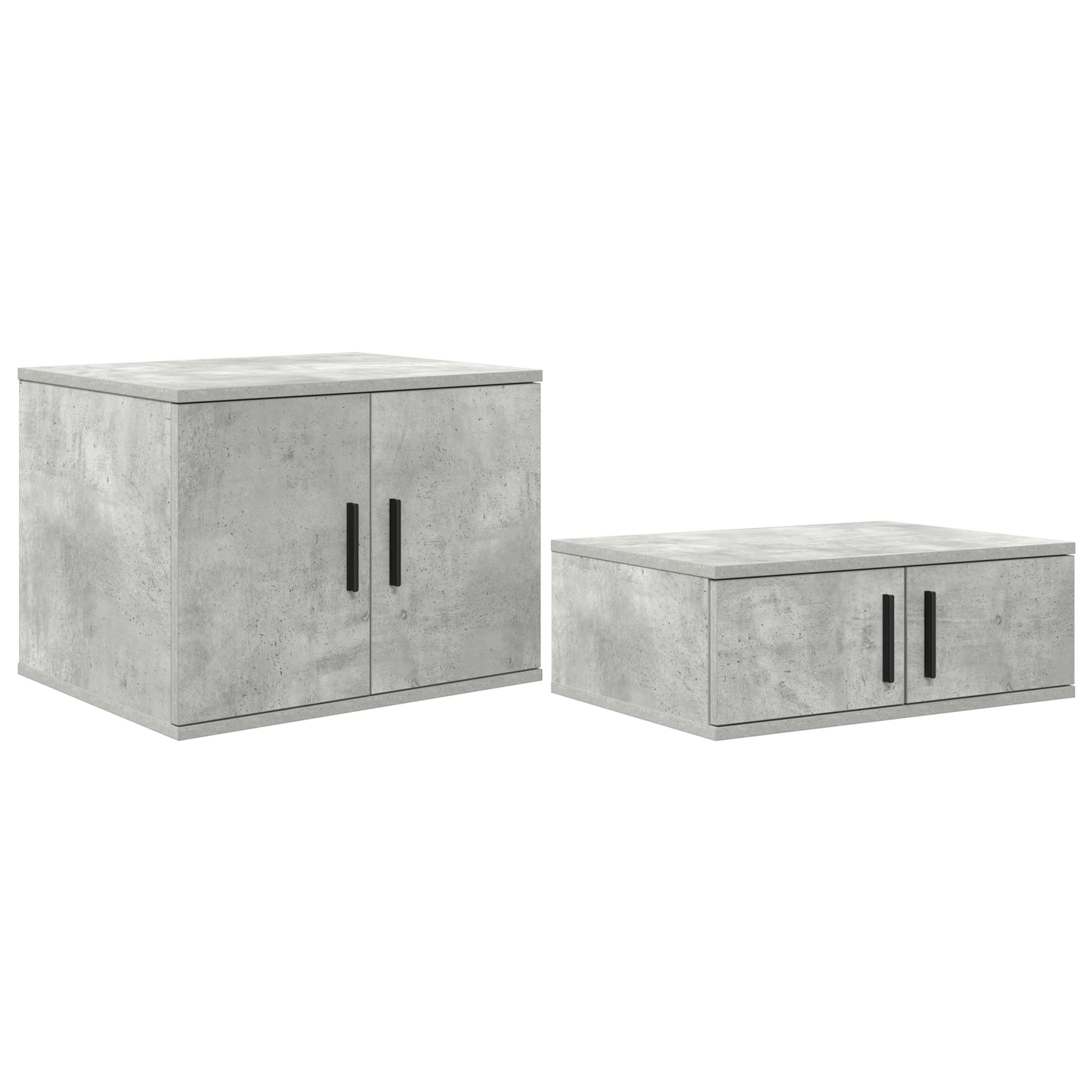 Opbevaringsskab Beton Grå 118X41X40 Cm Ingeniør Træ