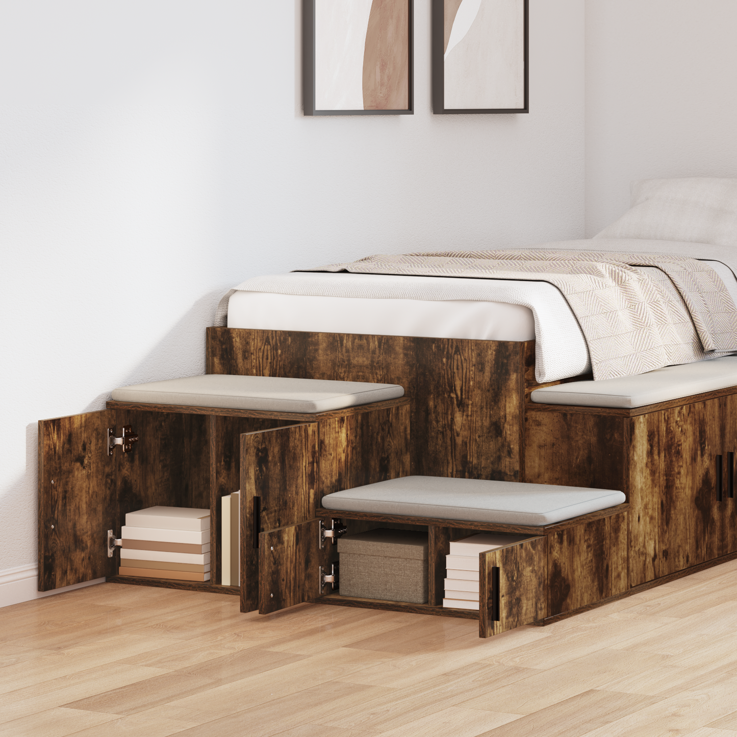 Opbevaringsskab Røget Eg 118X41X40 Cm Teknisk Træ