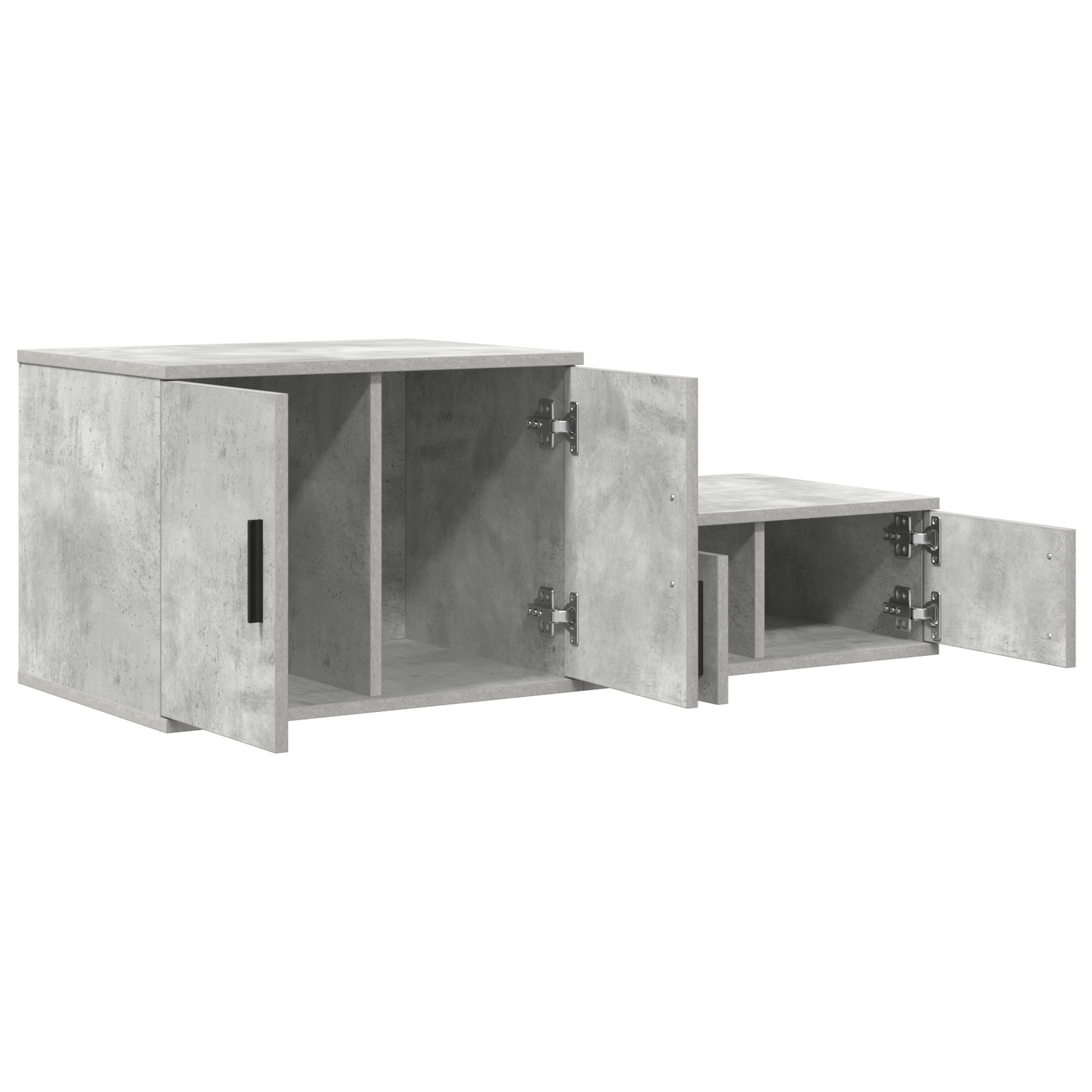 Opbevaringsskab Grå Beton 108X41X40 Cm Lavet Af Træ