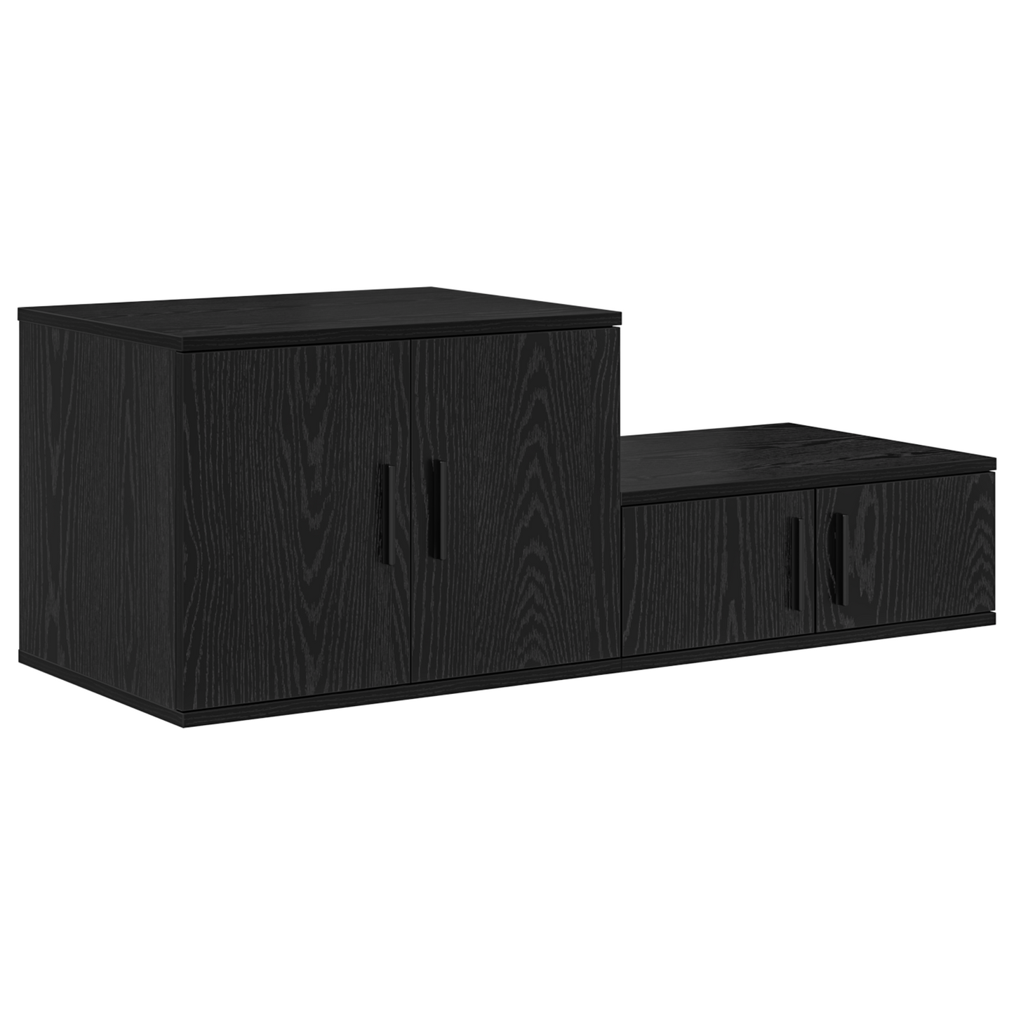 Sort Opbevaringsskab 103X41X40 Cm I Konstrueret Træ