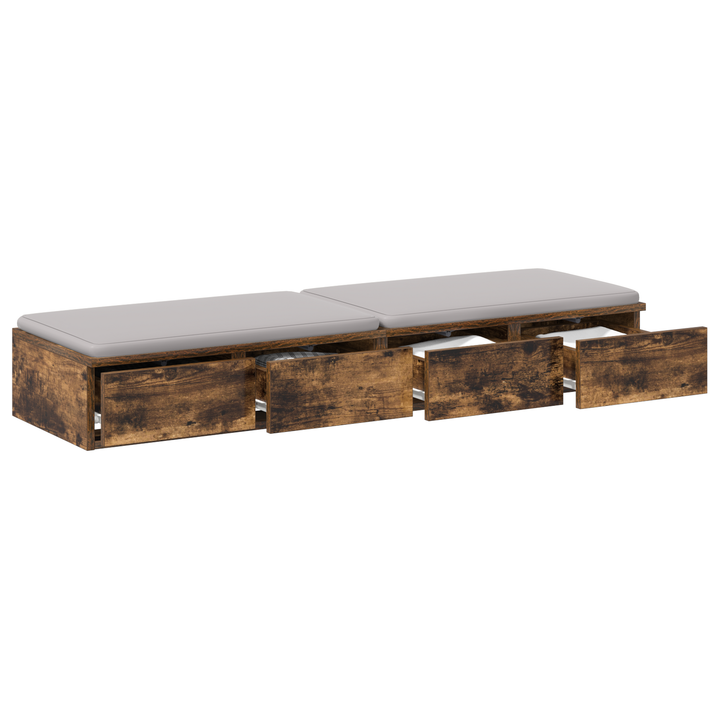 Sengeskuffer Røget Eg 120X36,5X16,5 Cm Konstrueret Træ