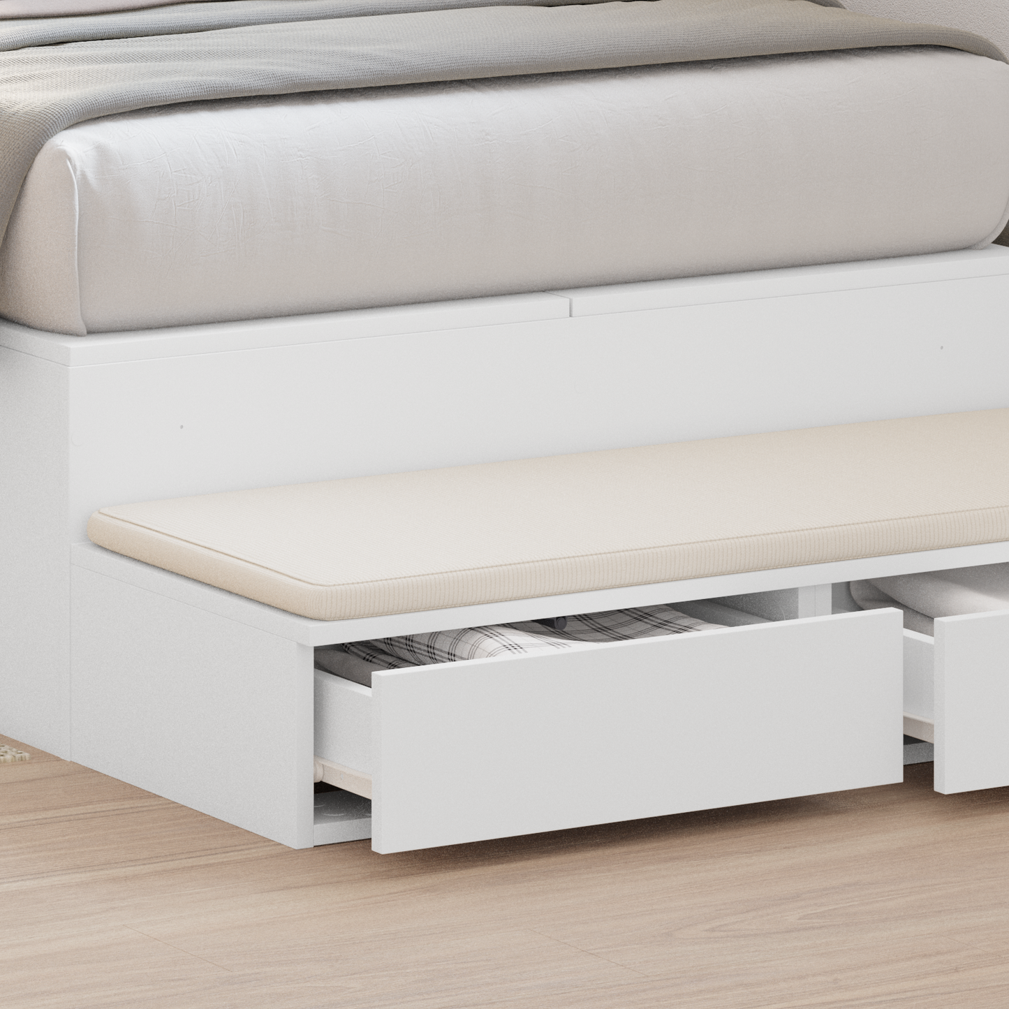 Skuffe Hvid 75 X 36,5 X 16,5 Cm Ingeniørtræ