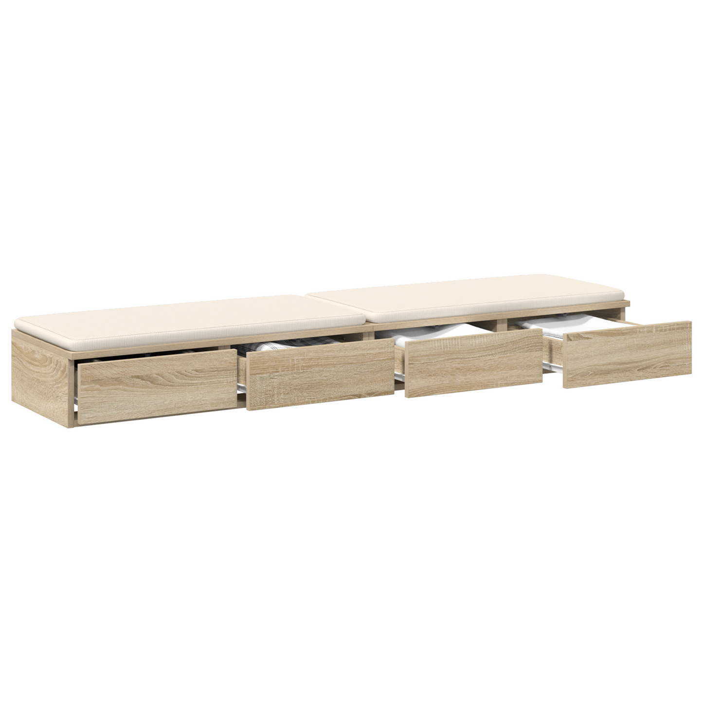 Sengeskuffer I Sonoma Eg 160X36,5X16,5 Cm Lavet Af Konstrueret Træ