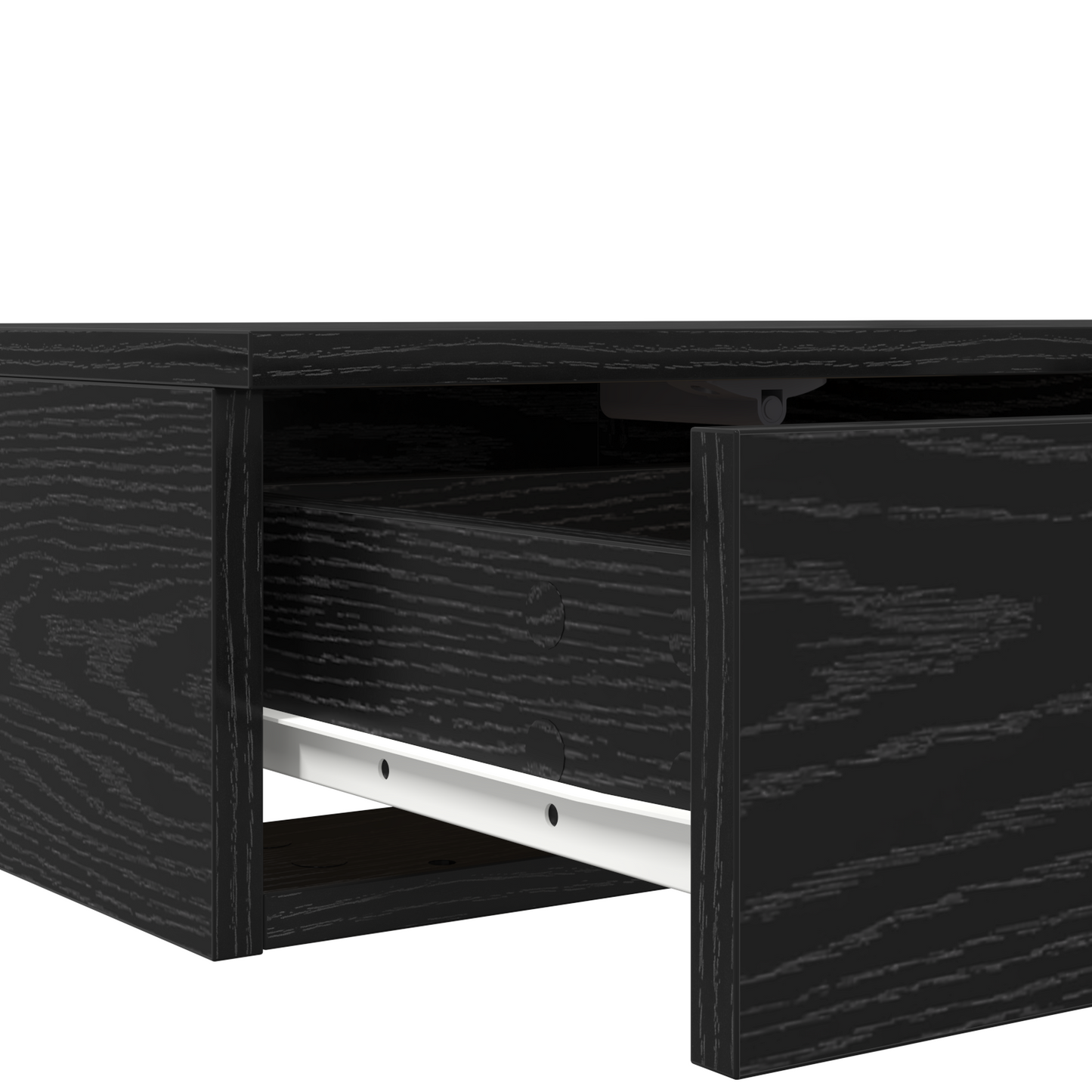 Sengeskuffer Sort 135X36,5X16,5 Cm I Konstrueret Træ