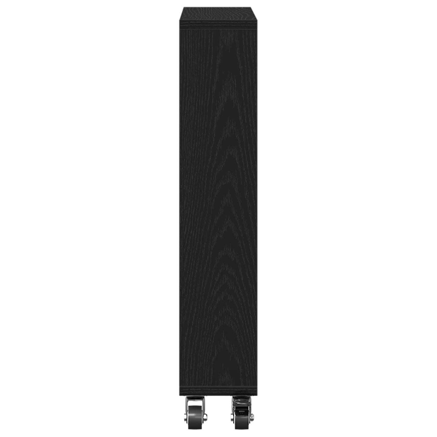 Smal Opbevaringsvogn Sort Eg 48X13X68 Cm Konstrueret Træ