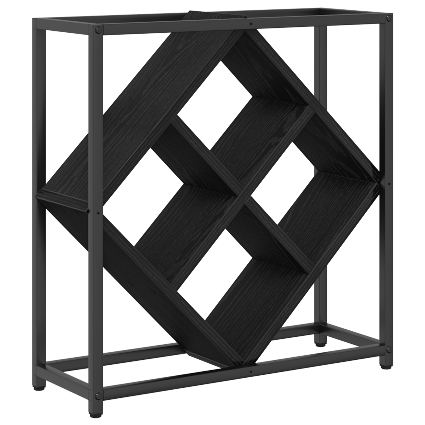 Vinreol Sort Eg 51X18X52,5 Cm Konstrueret Træ
