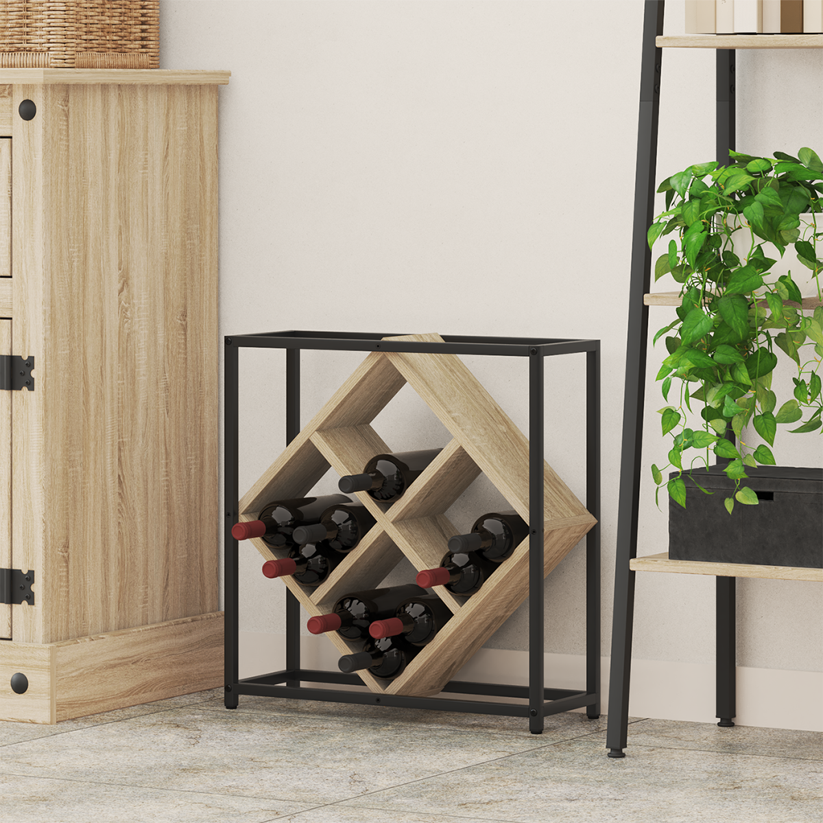 Vinreol Sonoma Eg 51X18X52,5 Cm Ingenieret Træ