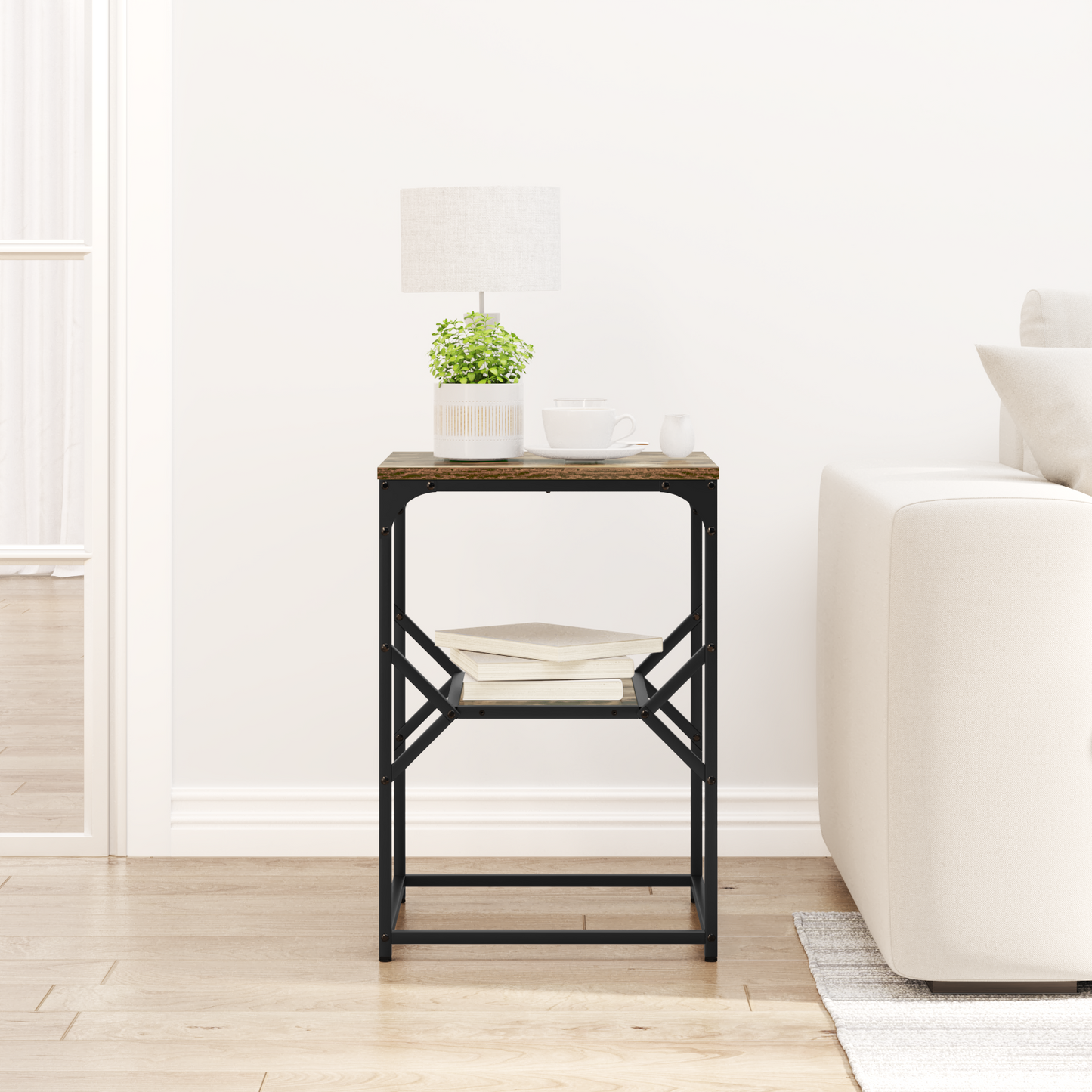 Sidebord Smoked Oak 41X40X60 Cm Ingeniørtræ