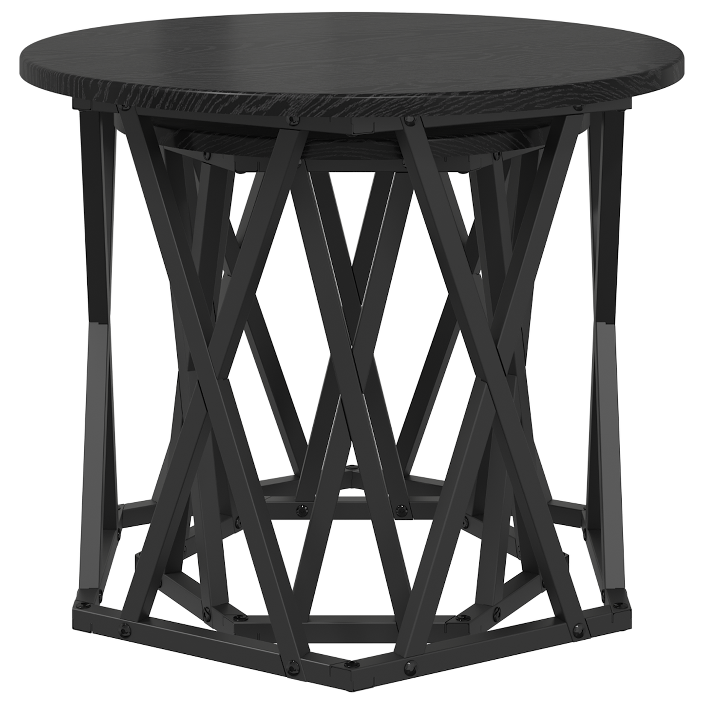 Nesting Side Tables 2 Stk Sort Eg Trækomposit