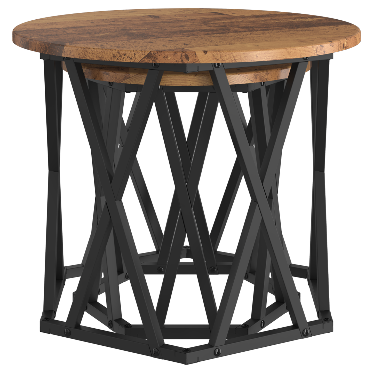 Nesting Side Tables 2 Stk Gammelt Træ Ingeniørtræ