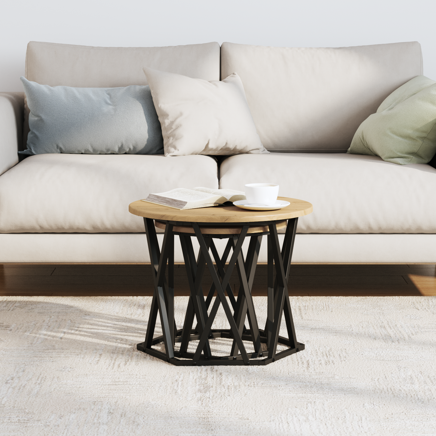 Nesting Side Tables 2 Stk Artisan Eg Konstrueret Træ