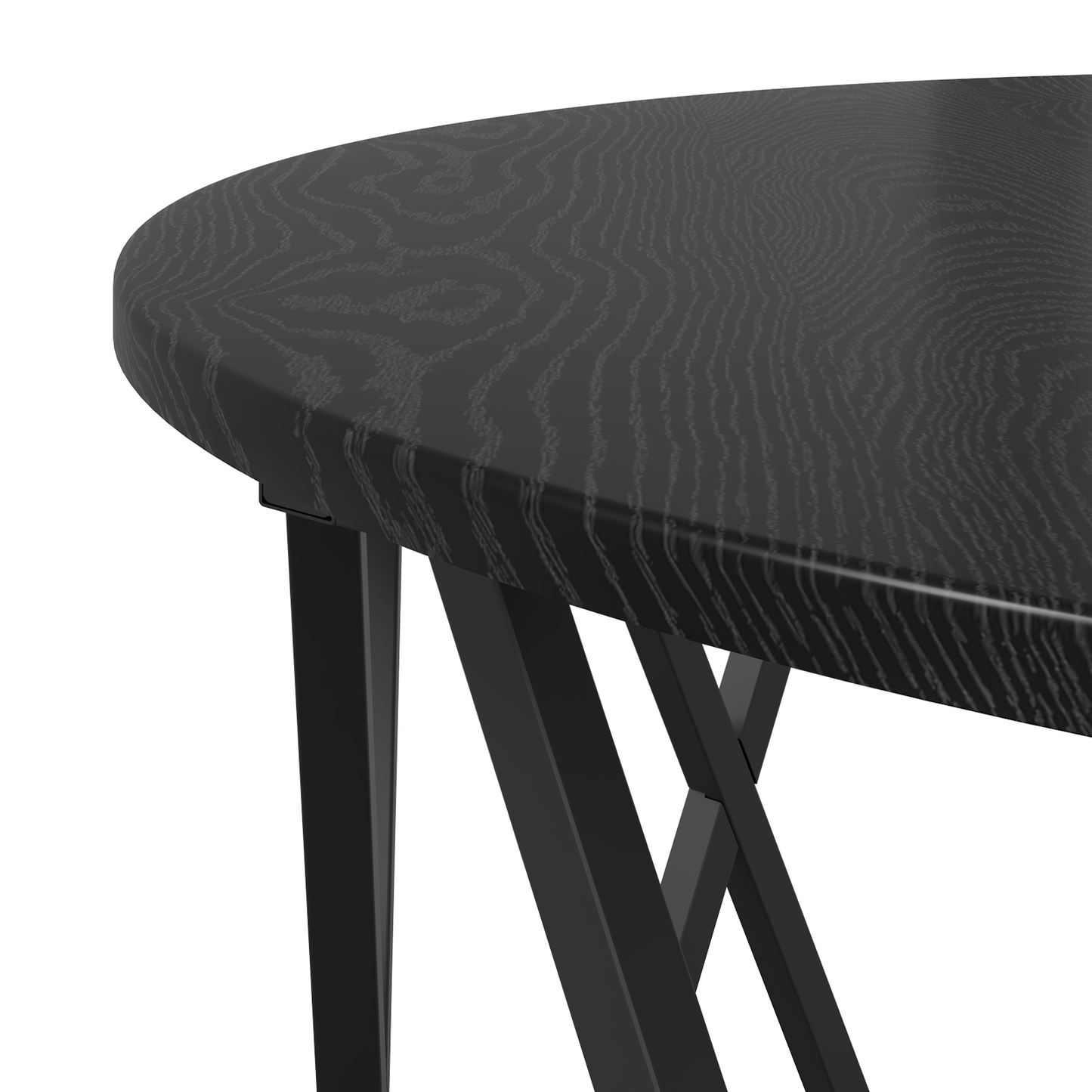Kaffebord I Sort Eg - 80X80X42 Cm I Konstrueret Træ