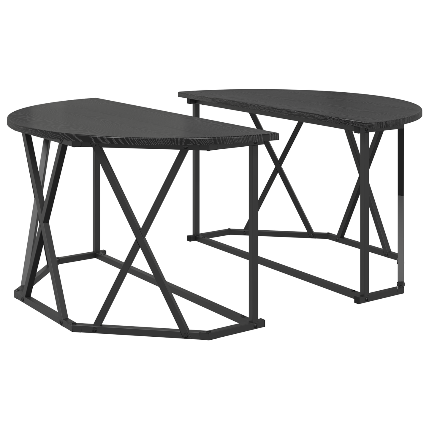 Kaffebord I Sort Eg - 80X80X42 Cm I Konstrueret Træ