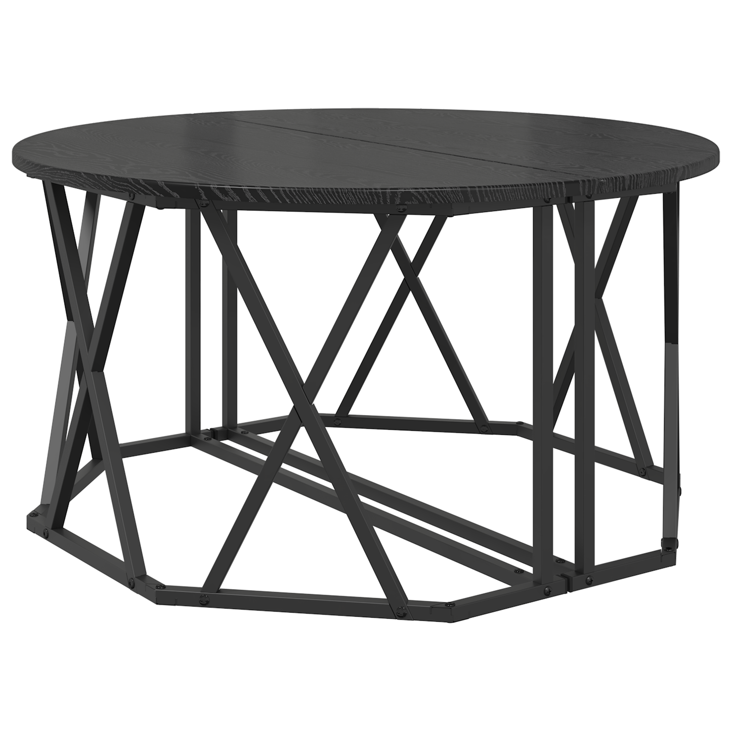 Kaffebord I Sort Eg - 80X80X42 Cm I Konstrueret Træ