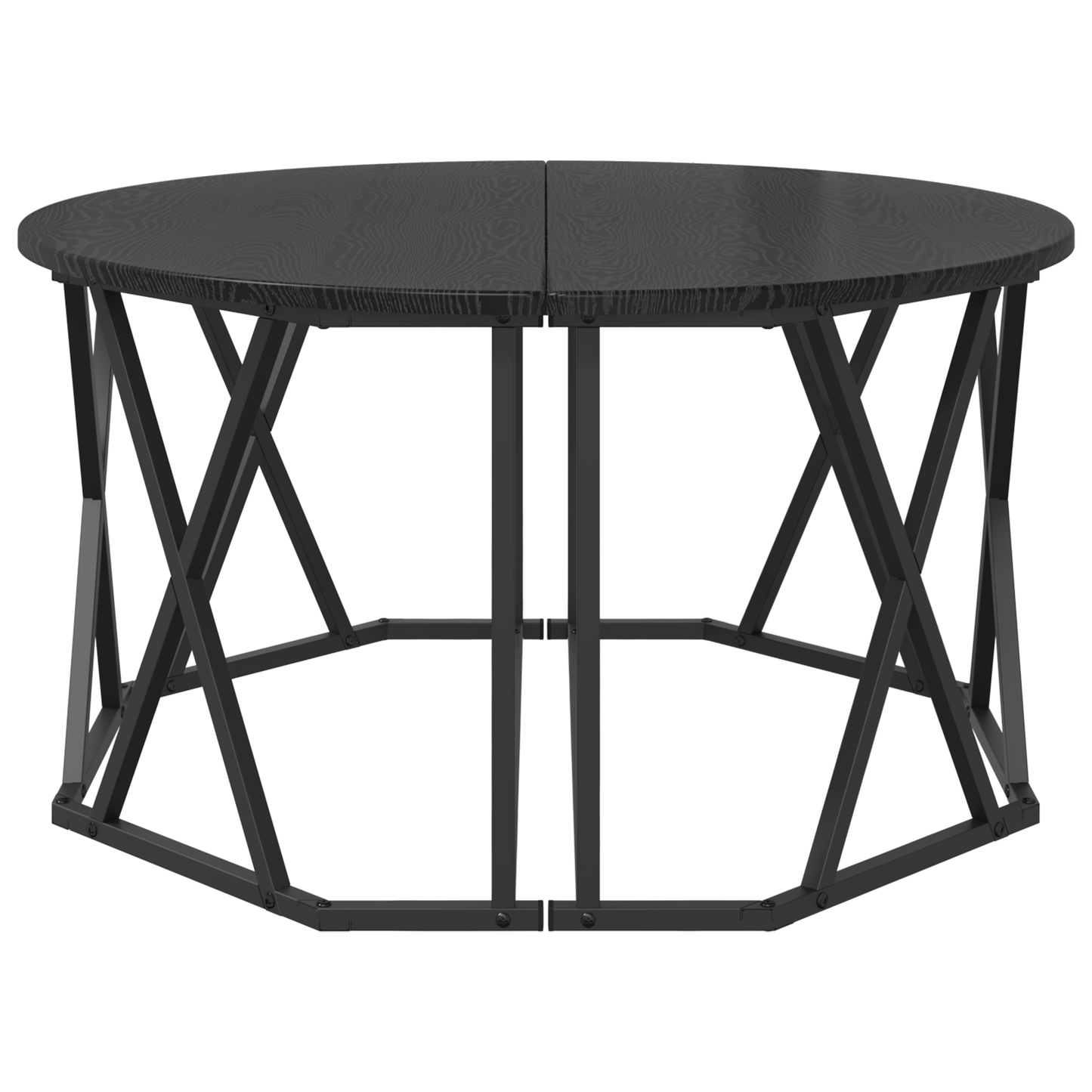 Kaffebord I Sort Eg - 80X80X42 Cm I Konstrueret Træ
