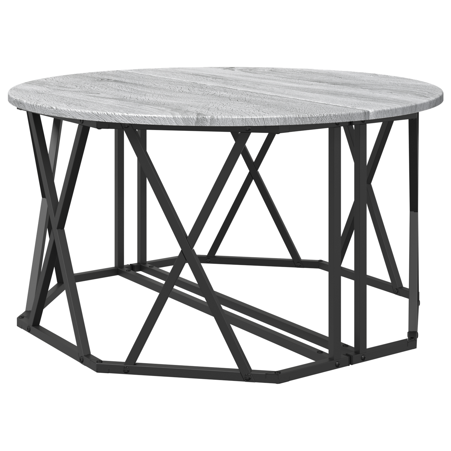 Grå Sonoma Kaffebord 80X80X42 Cm Lavet Af Ingeniørtræ