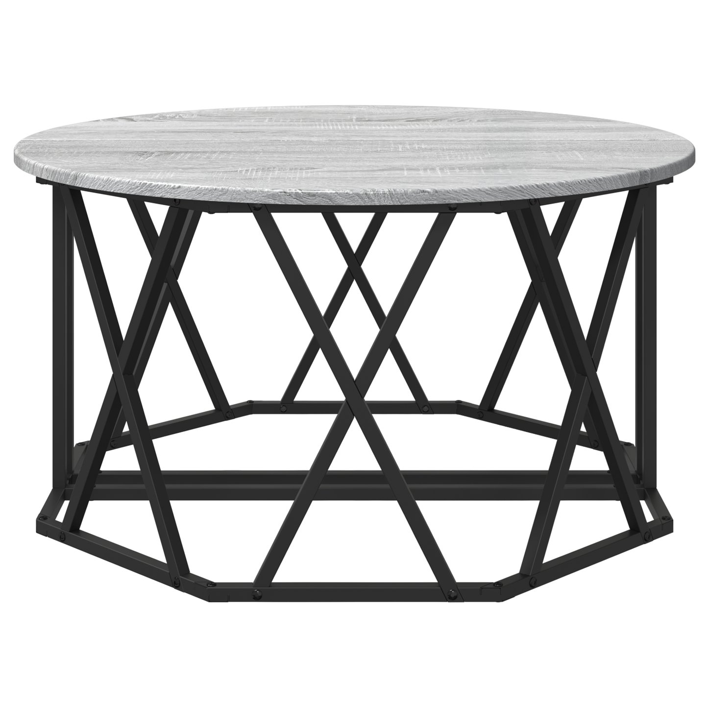 Grå Sonoma Kaffebord 80X80X42 Cm Lavet Af Ingeniørtræ