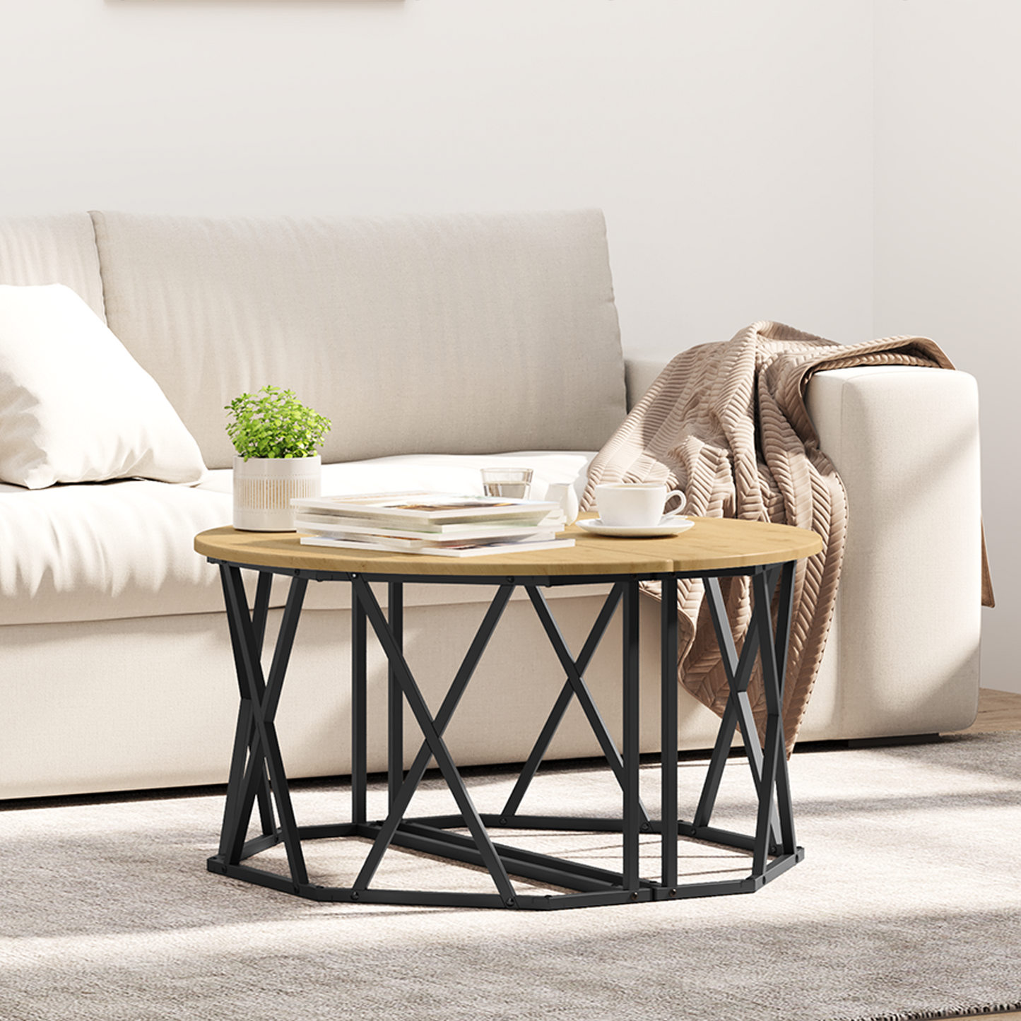 Sofabord Artisan Eg 31,5X31,5X16,5 Tommer Lavet Af Konstrueret Træ