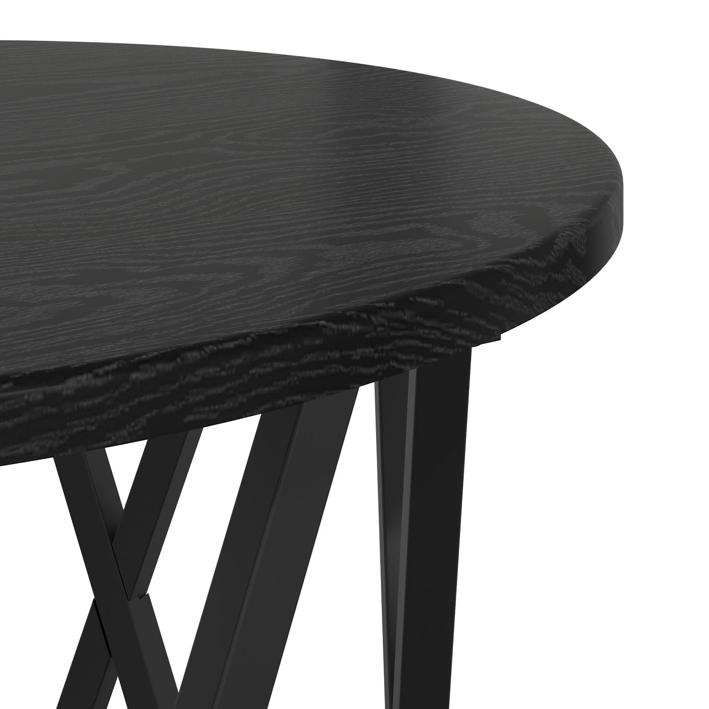 Nesting Side Tables 3 Stk Sort Egetræ Konstrueret Træ