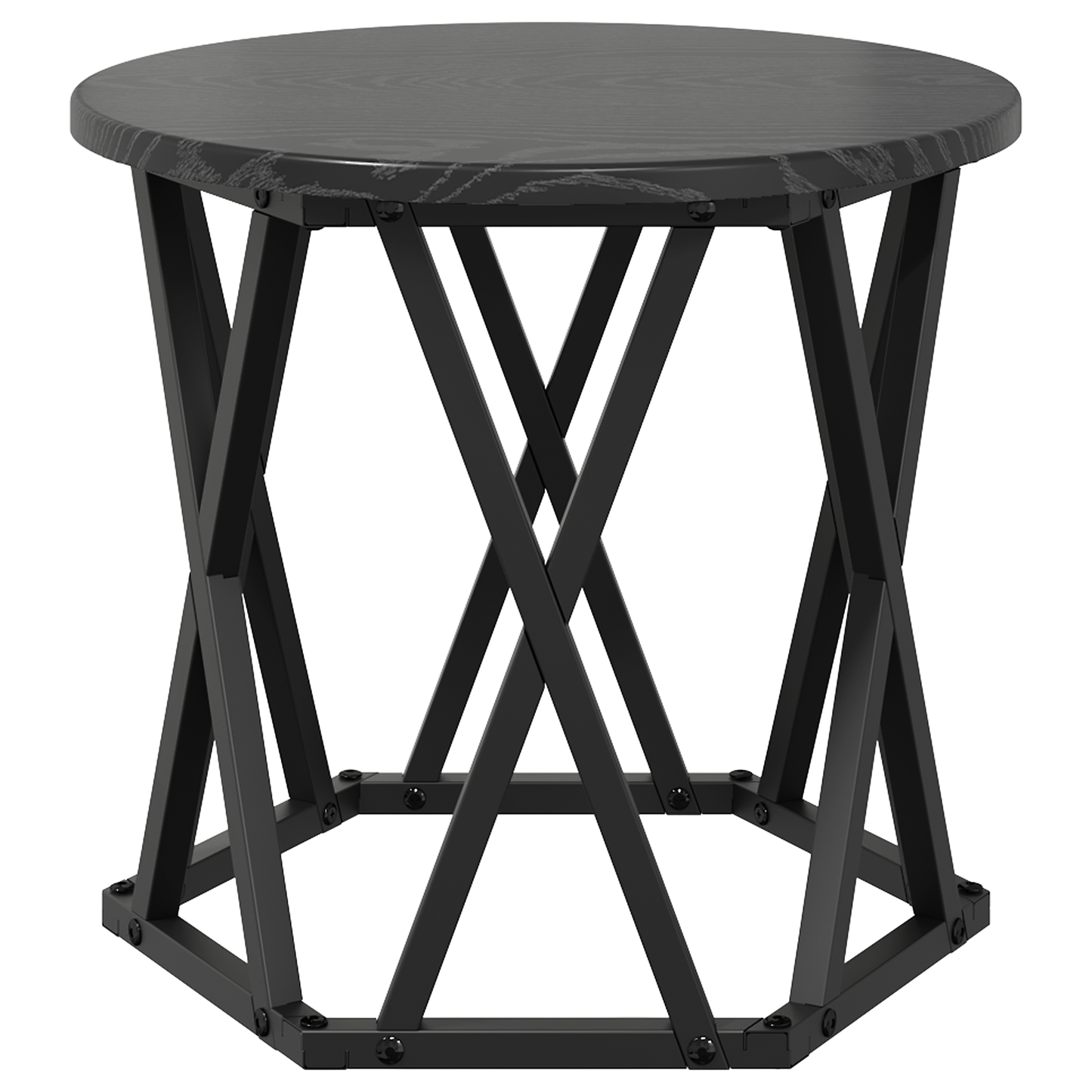 Nesting Side Tables 3 Stk Sort Egetræ Konstrueret Træ