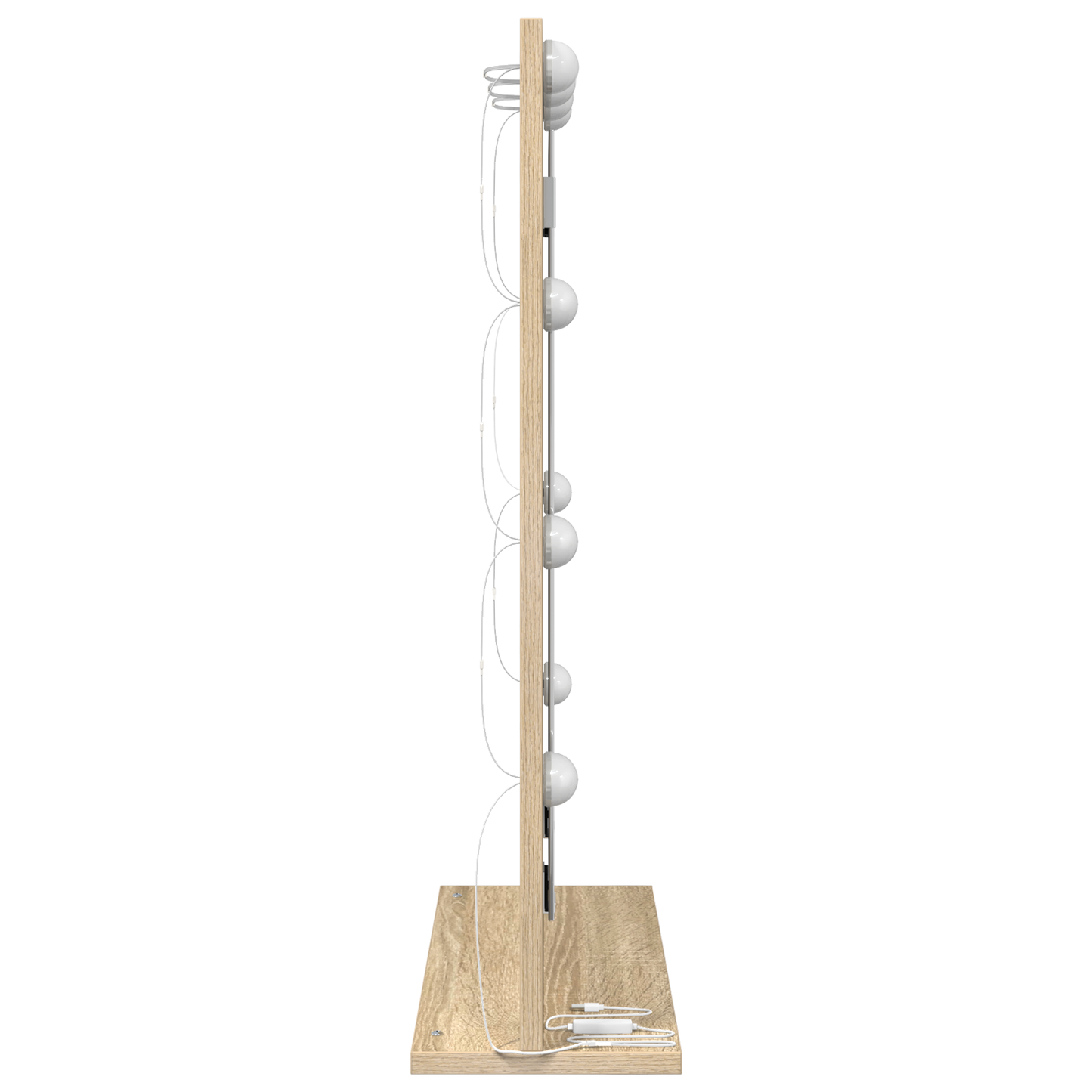 Vaskeskab Spejl Med Led -strimmellys Sonoma Eg 70 X 50 X 18 Cm - Billede 3