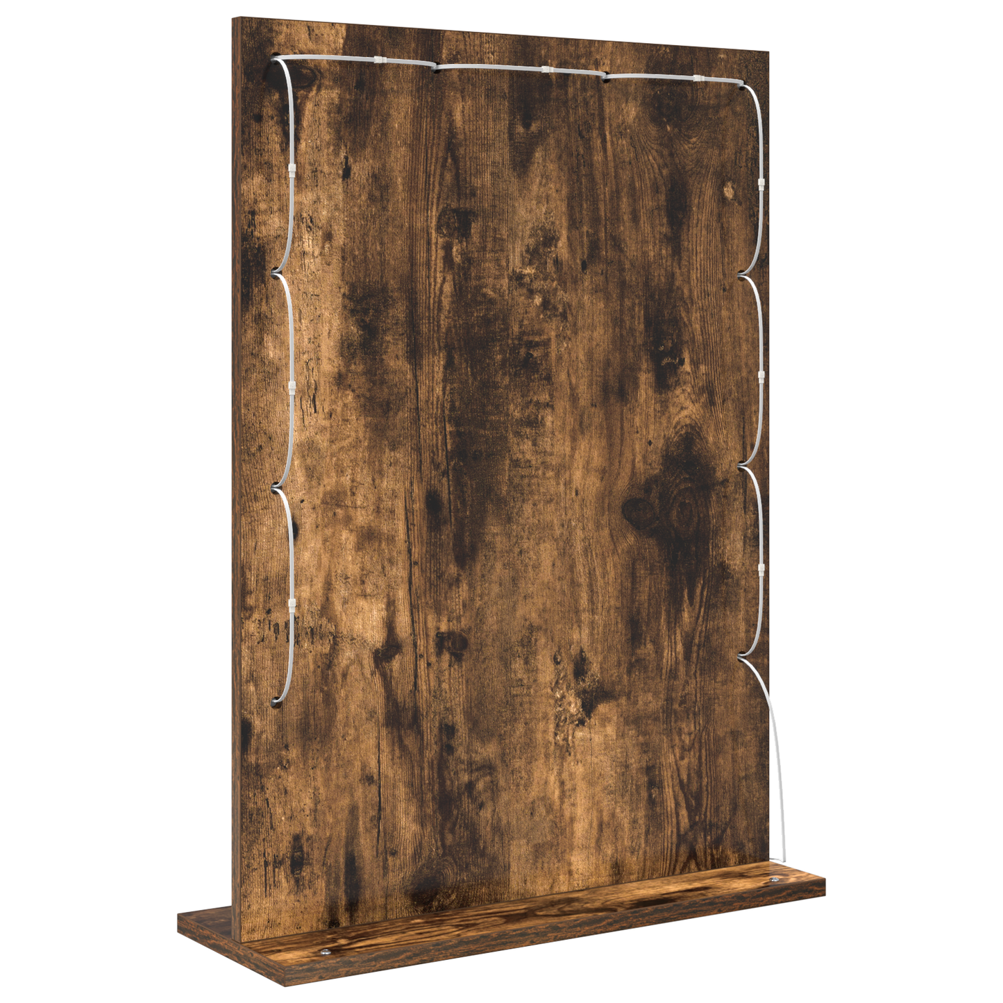Vaskeskab Spejl Med Led -strimmellys Røget Eg 70 X 50 X 18 Cm - Billede 5