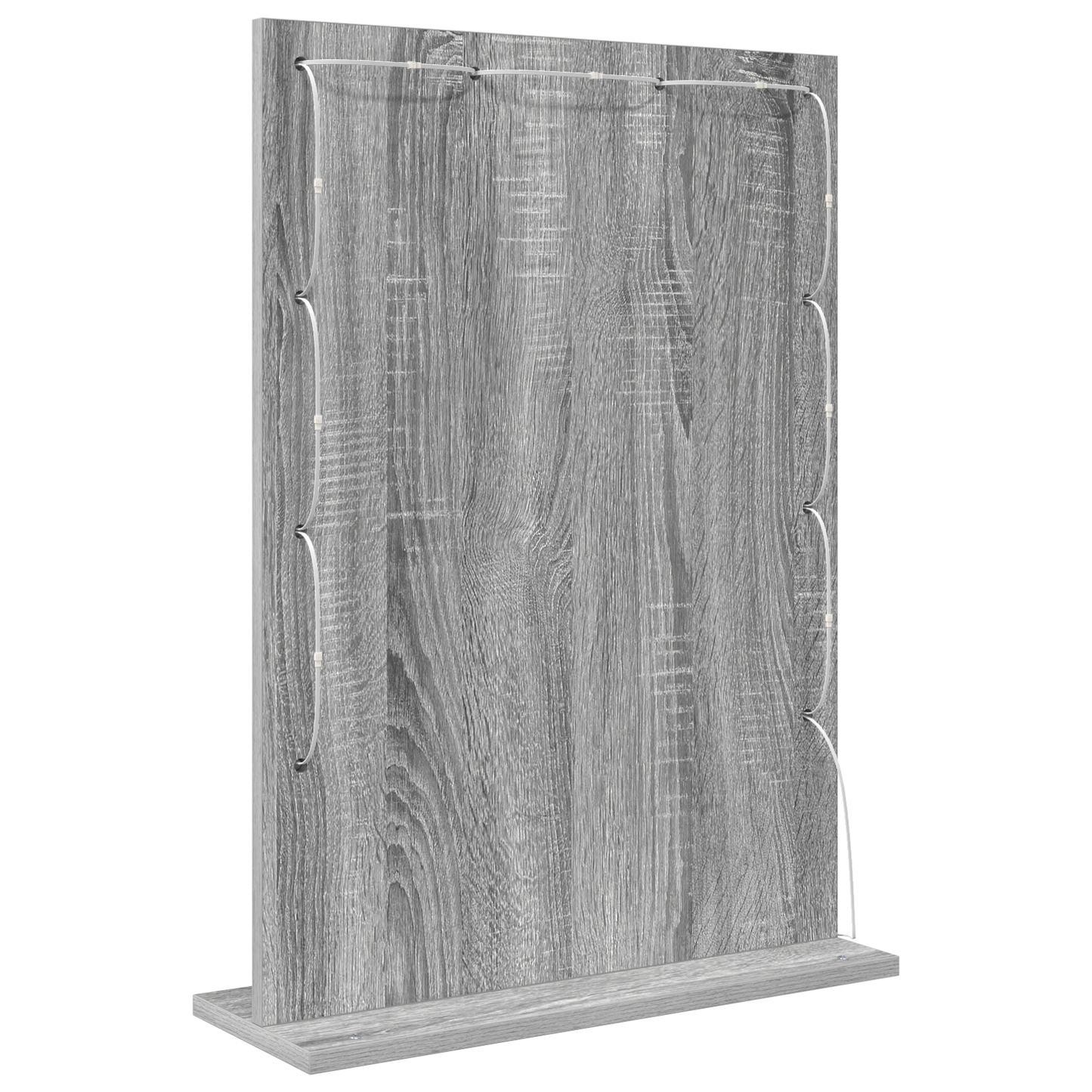 Vaskeskab Spejl Med Led -strimmellys Grå Sonoma 70 X 50 X 18 Cm - Billede 3