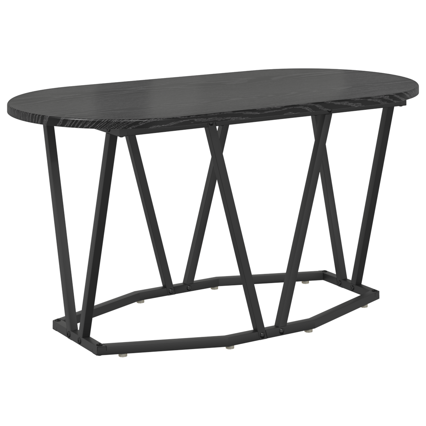 Kaffebord Sort Eg 80X40X40,5 Cm Lavet I Træ Og Metal