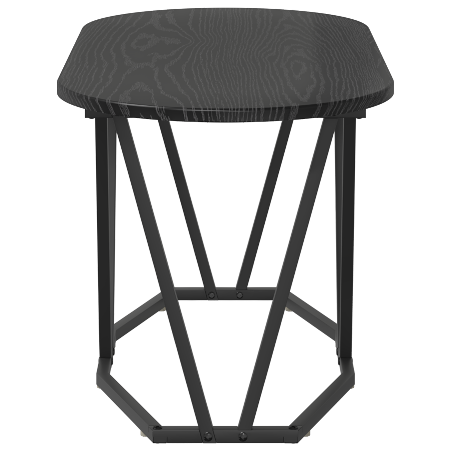 Kaffebord Sort Eg 80X40X40,5 Cm Lavet I Træ Og Metal