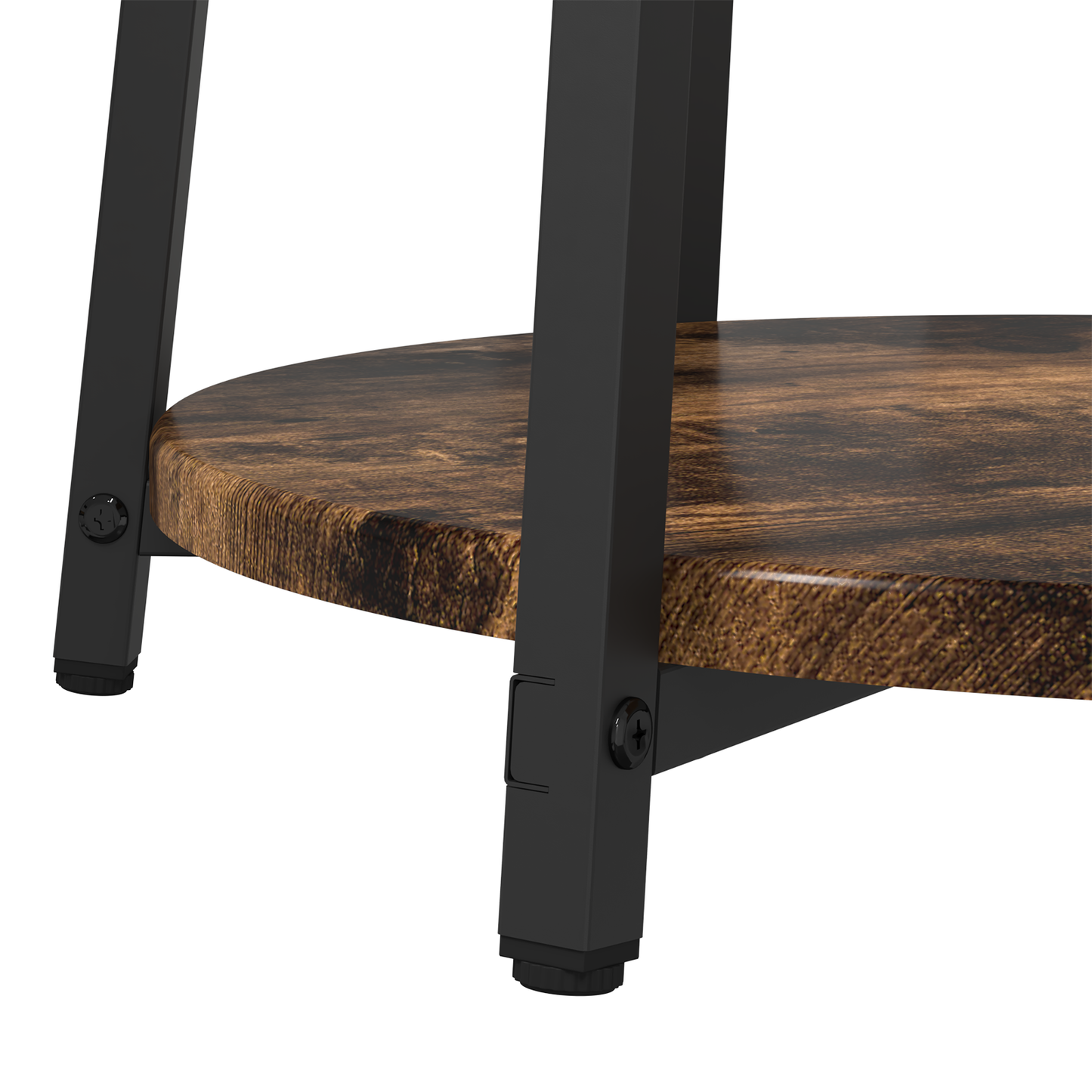 Sidebord 2 Stk Røget Eg, Konstrueret Træ Og Metal