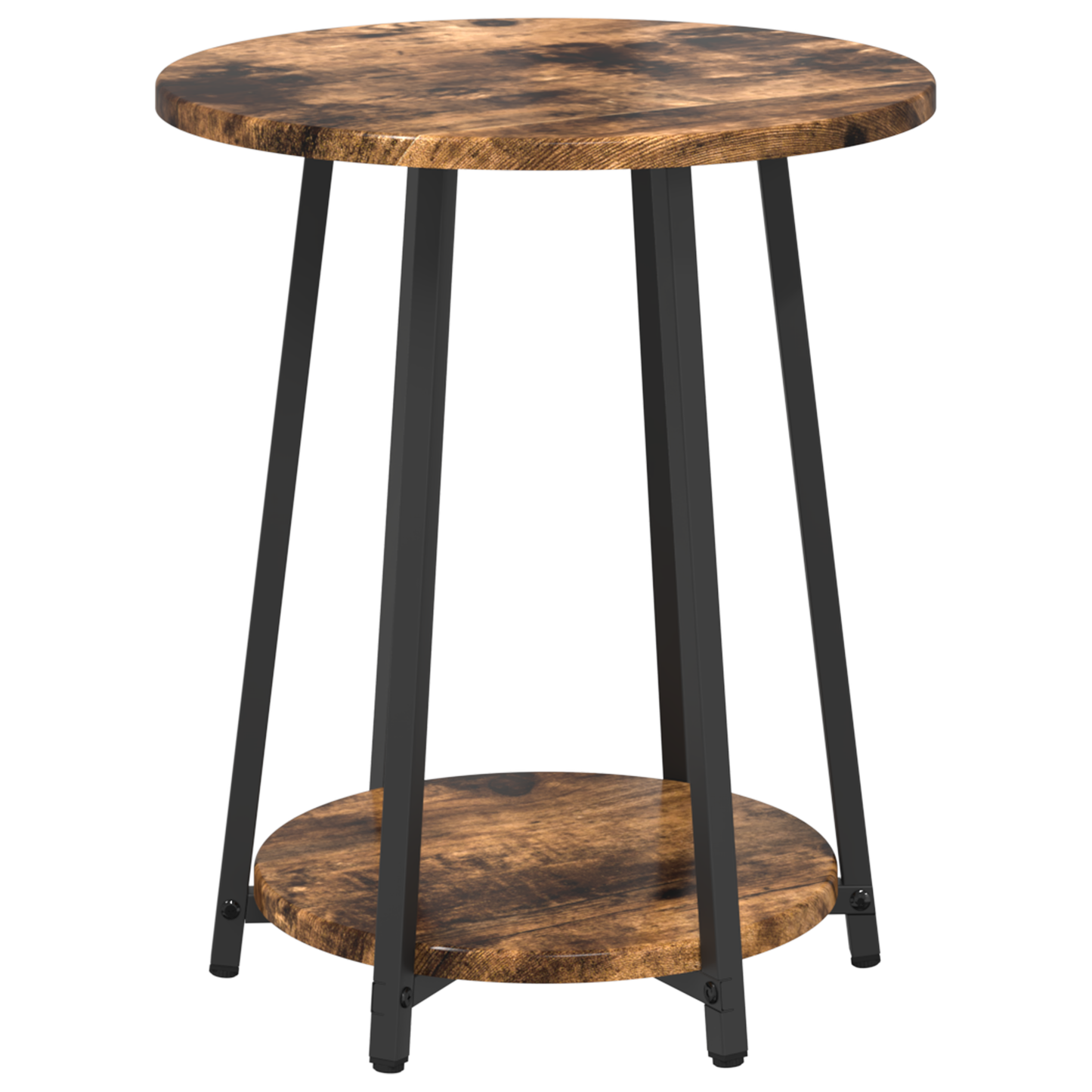 Sidebord 2 Stk Røget Eg, Konstrueret Træ Og Metal