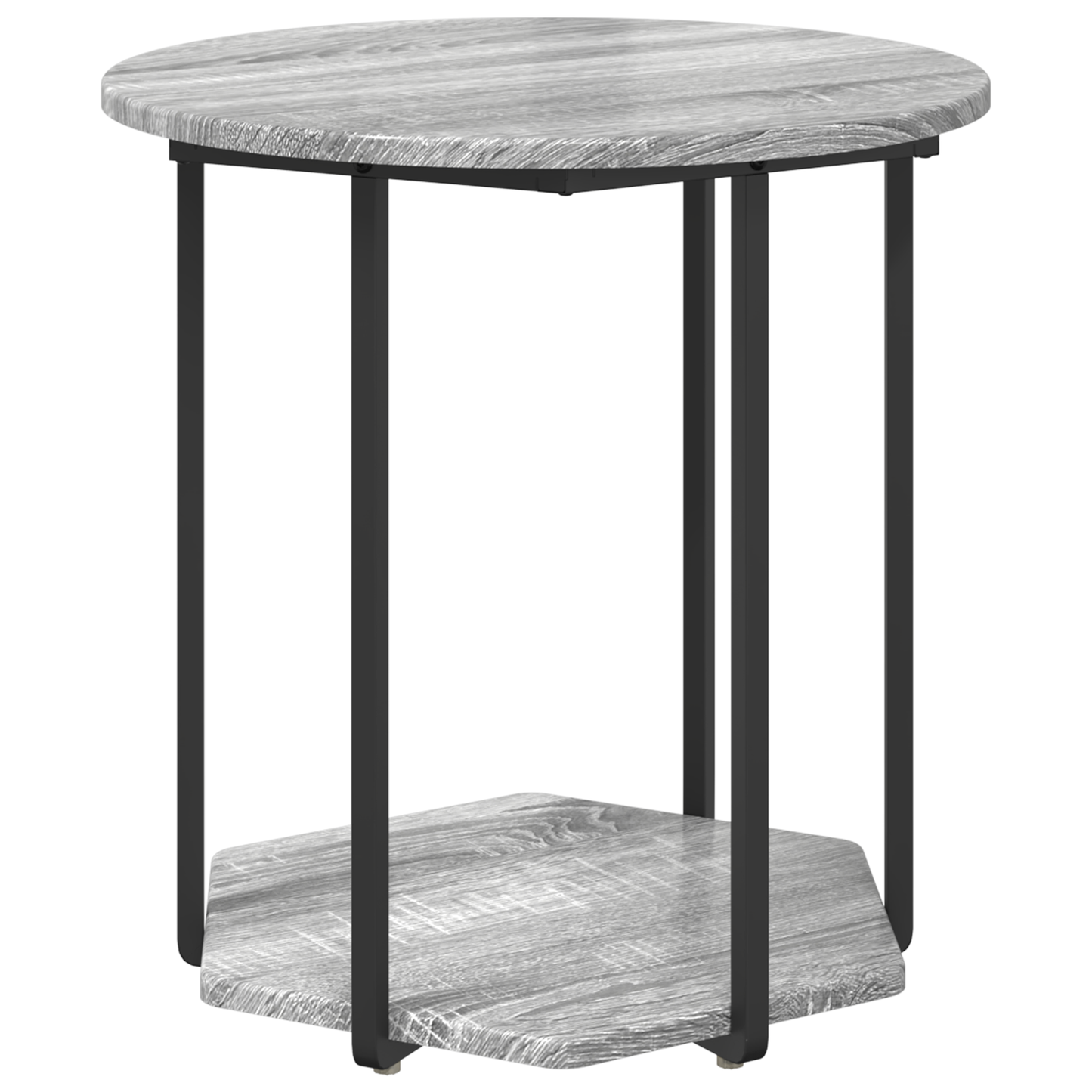 Sidebord 2 Stk Grå Sonoma Træ Og Metal