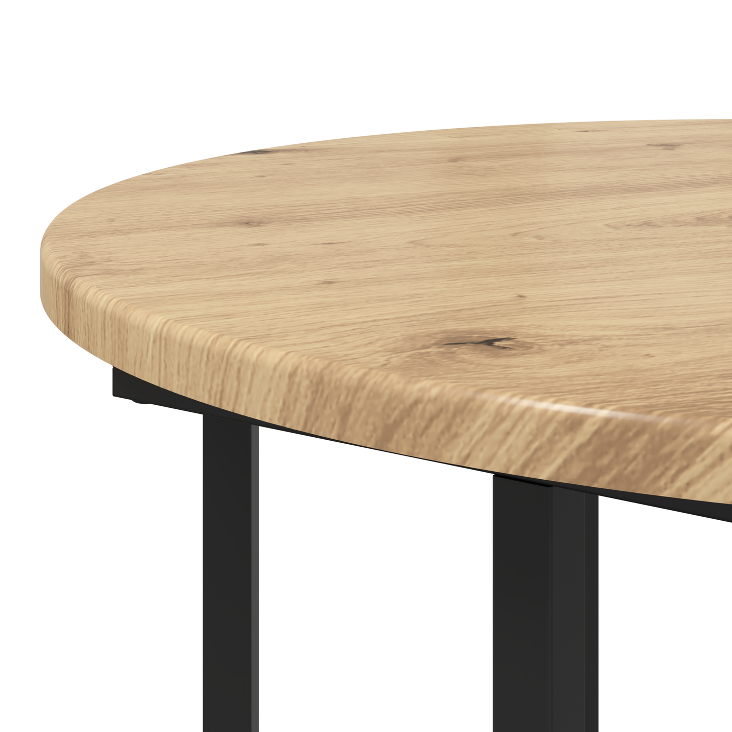 Sidebord 2 Stk I Artisan Egetræ, Træ Med Metal