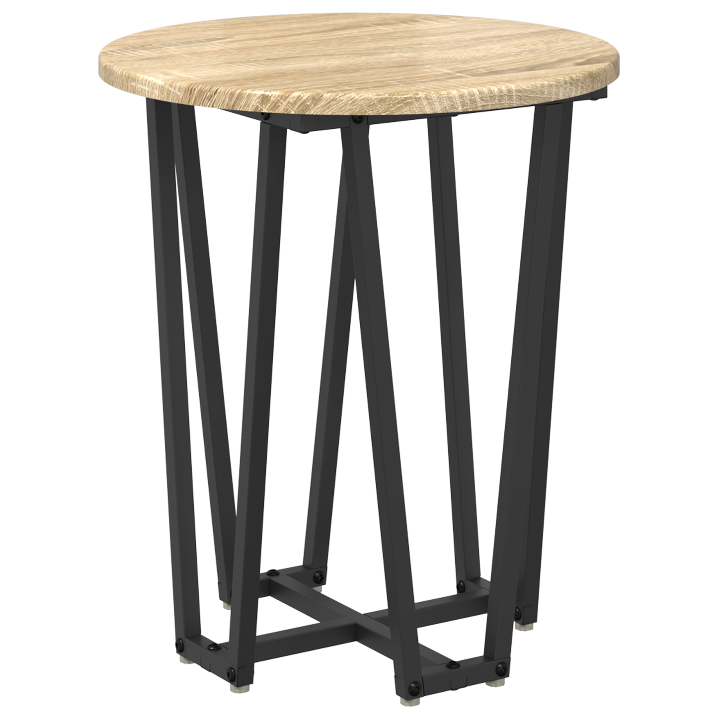 Sidebord 2 Stk Sonoma Eg, Lavet Af Konstrueret Træ Og Metal