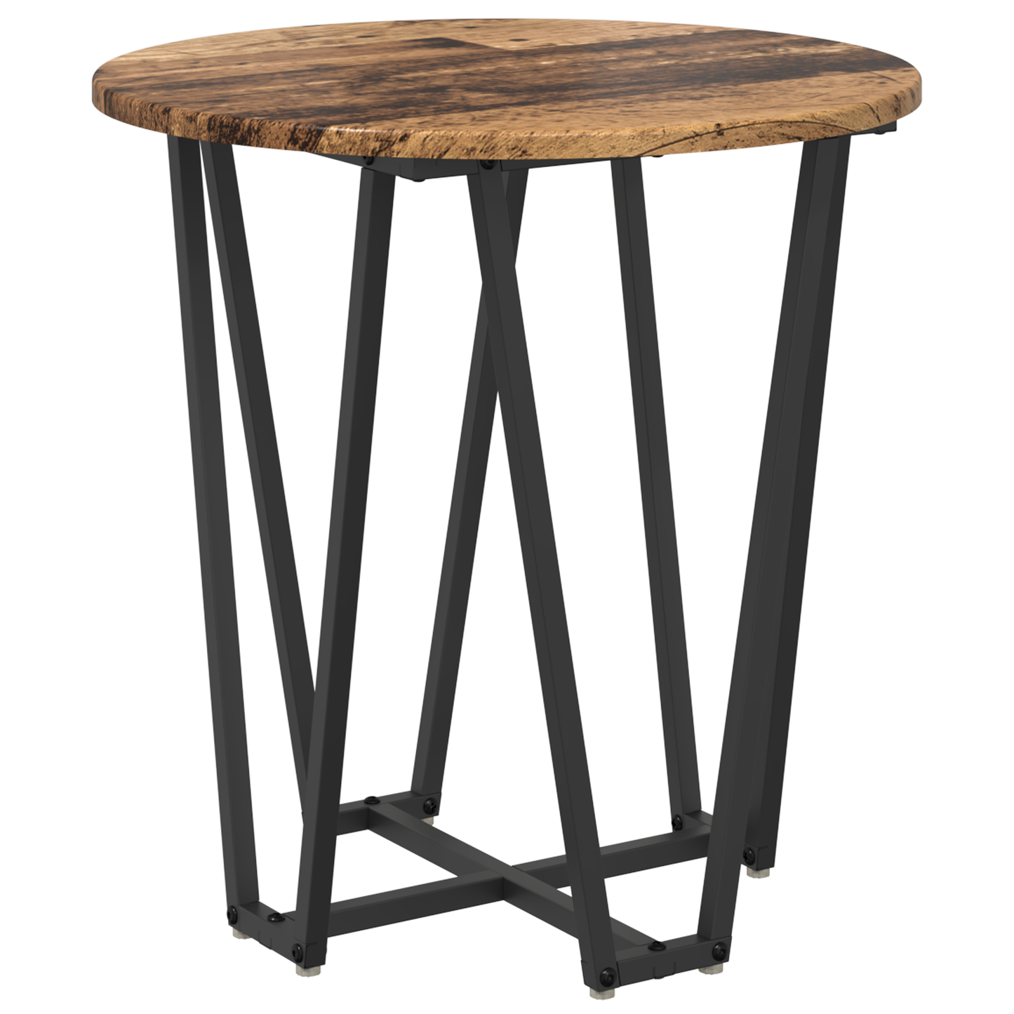 Sidebord 2 Stk Gamle Træ, Lameltræ Og Metal