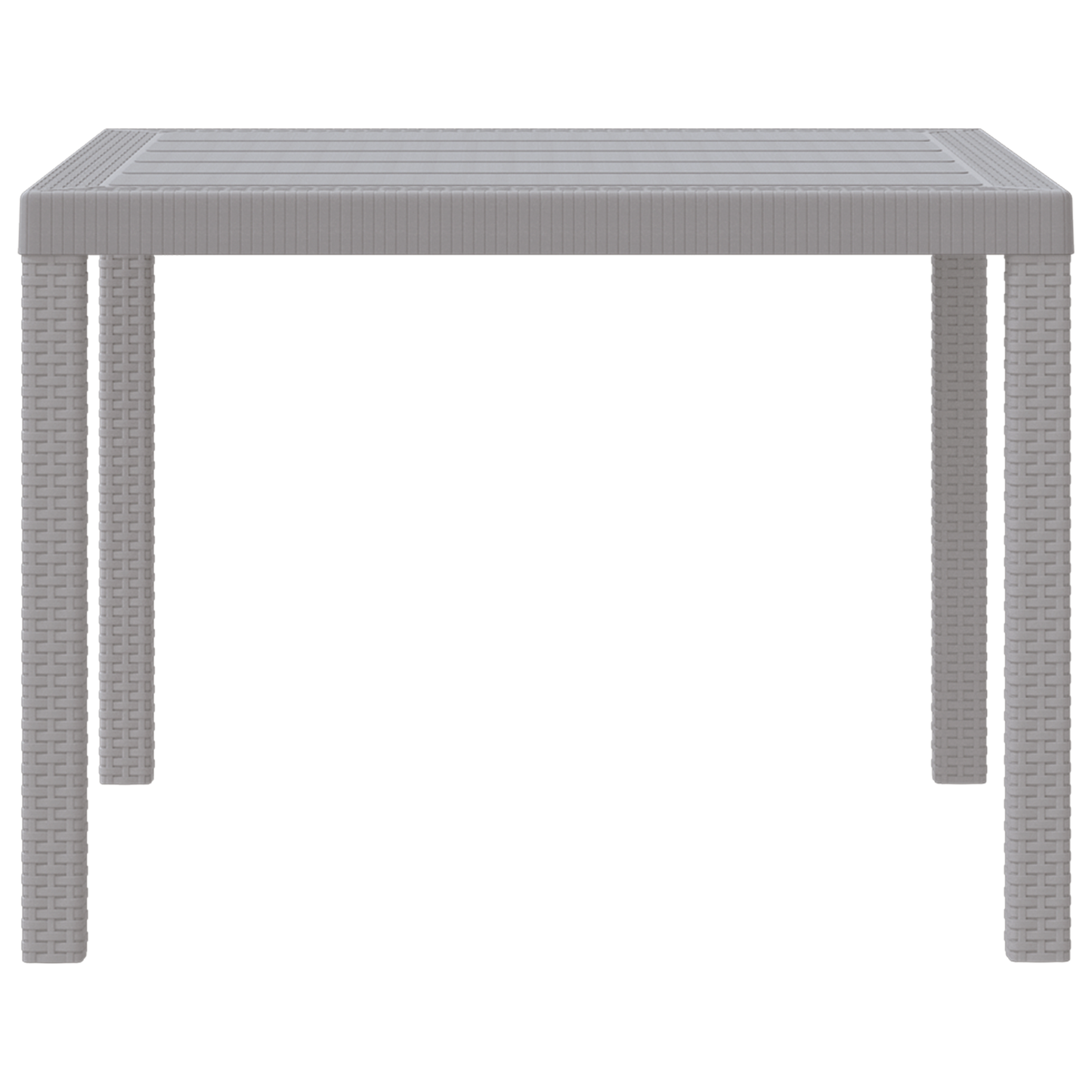 Havebord Lysegrå 100X100X73 Cm Poly Rattan
