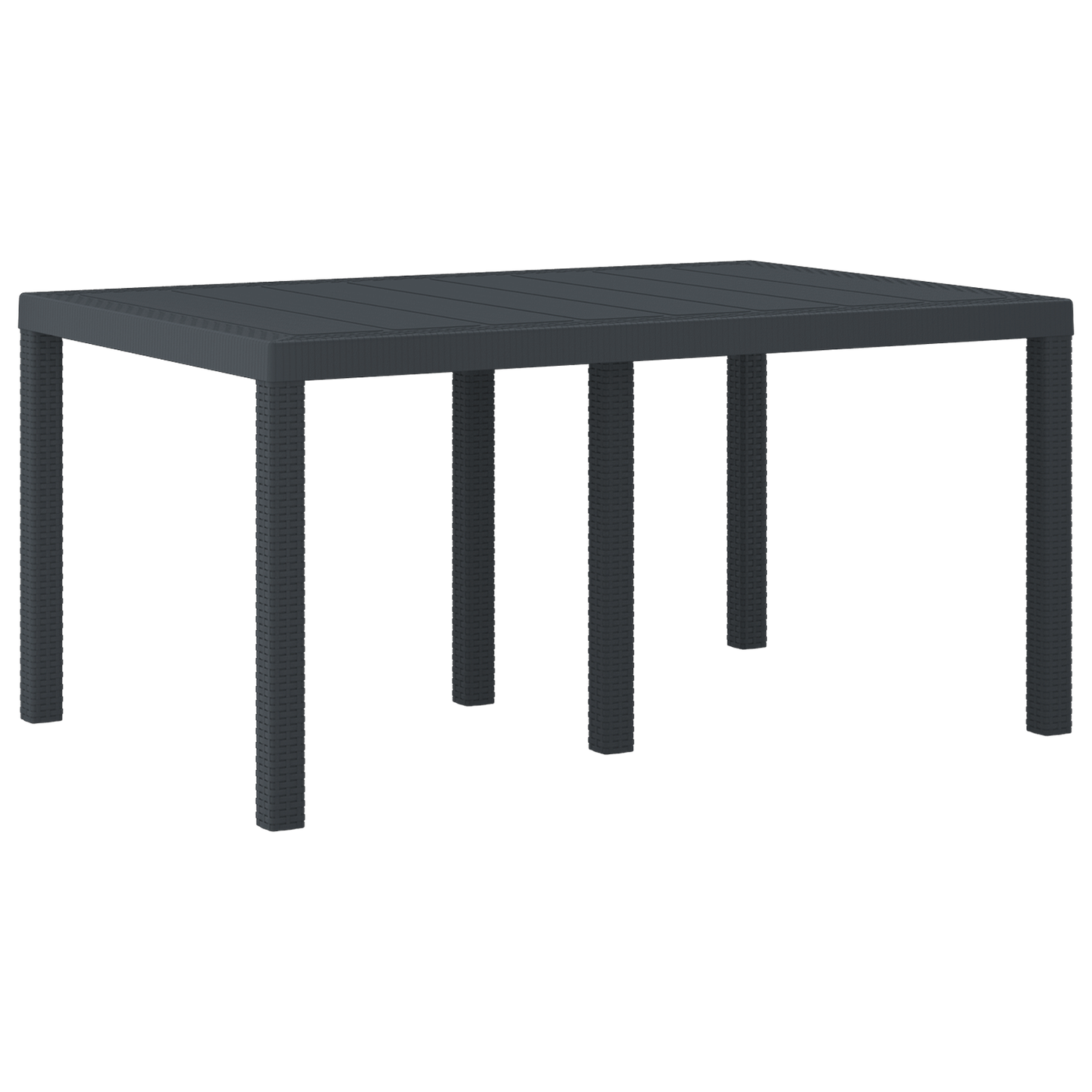 Havebord Antracitgrå 150X100X73 Cm Poly Rattan